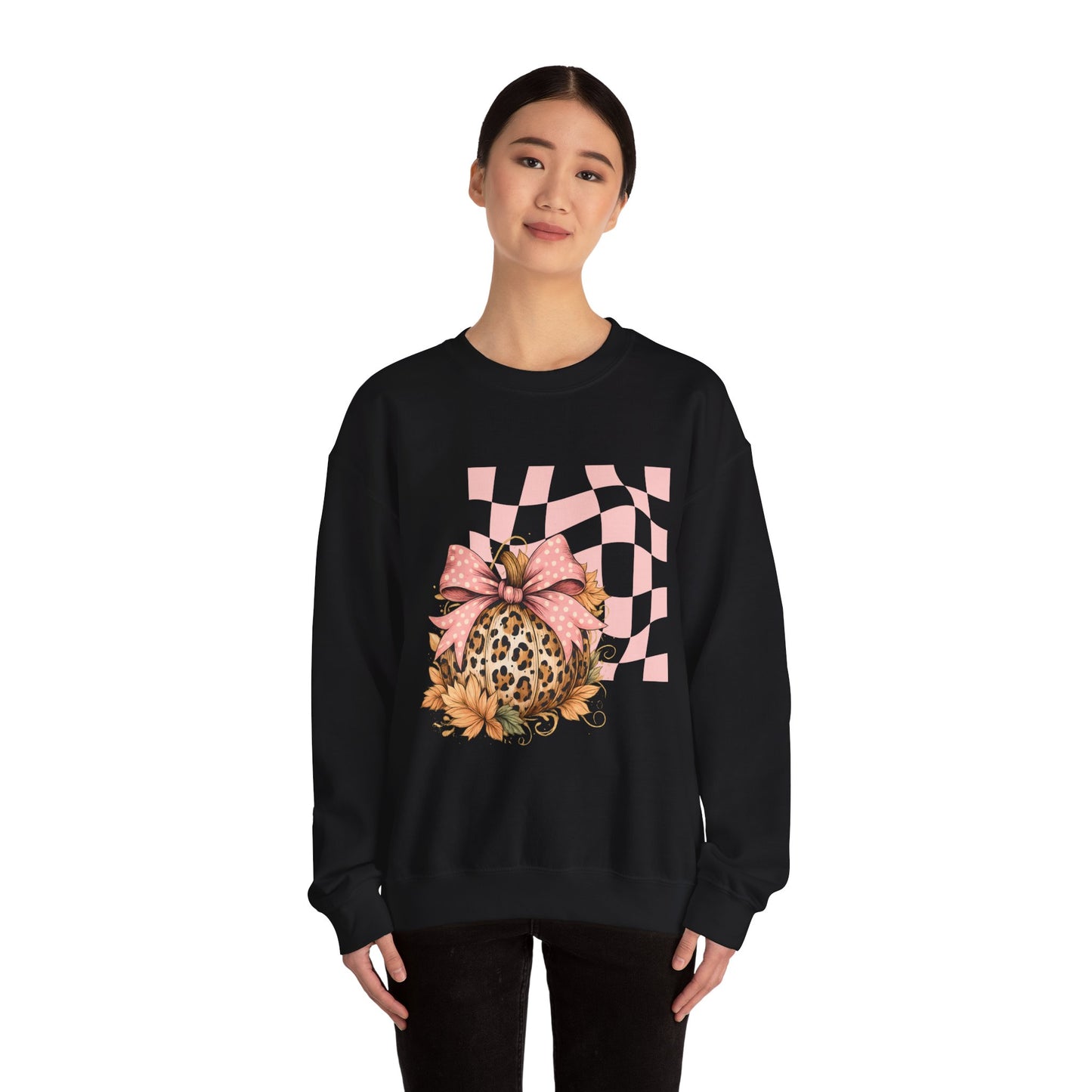 Stylish Leopard Print Crewneck Sweatshirt, Fashionable Outfit, Comfortable Layering, Perfect for Spring, Casual Wear, Gift for Her