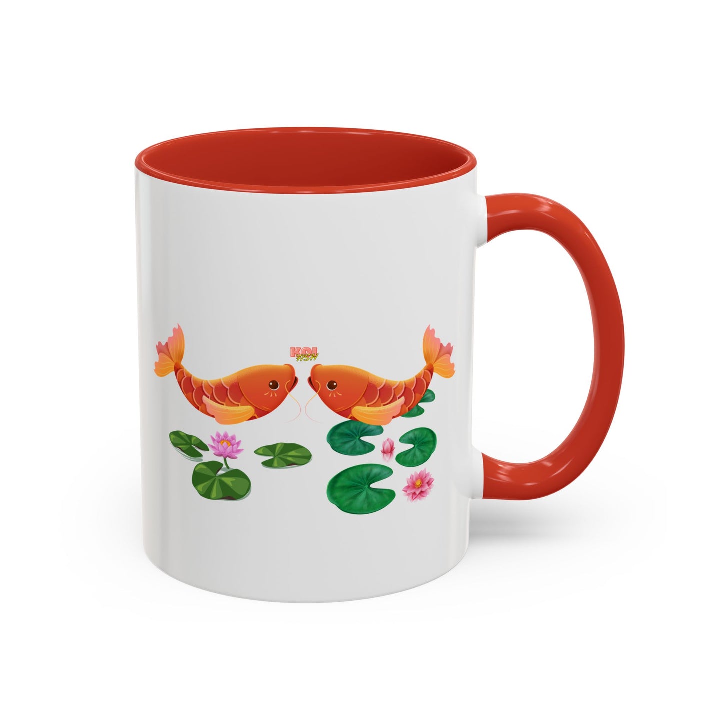 Golden koi fish with lotus flowers Coffee Mug