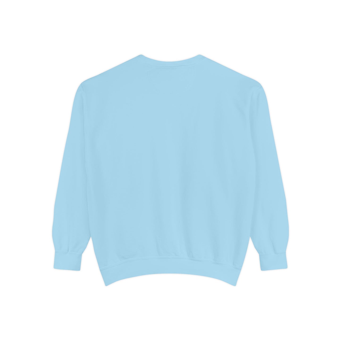 Blue jellyfish with pink tentacles Unisex Garment-Dyed Sweatshirt
