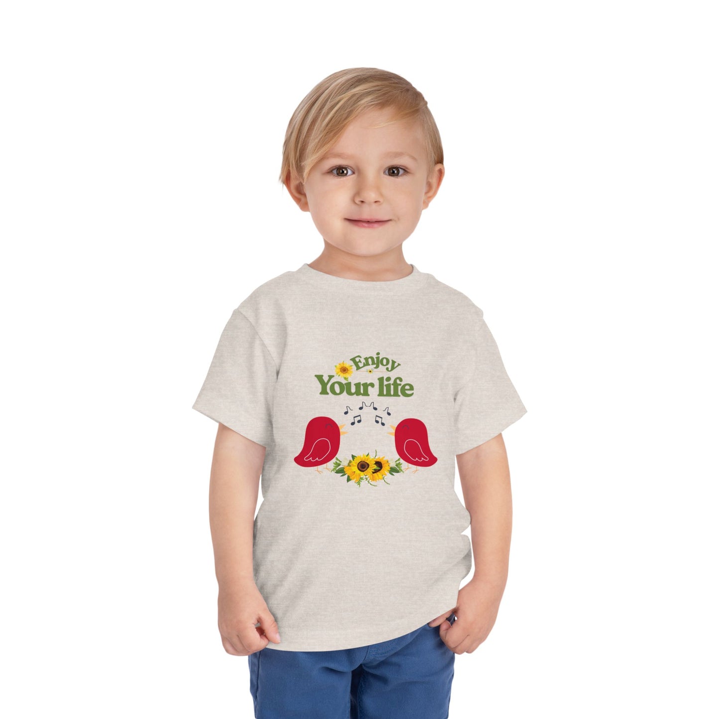Enjoy Your Life Toddler Tee, Cute Kids Shirt, Inspirational T-Shirt, Gift for Toddler, Nature-Inspired Clothing