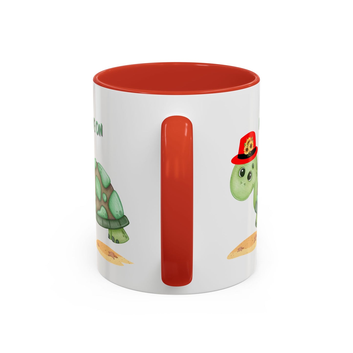 Turtle with a sunflower hat Coffee Mug