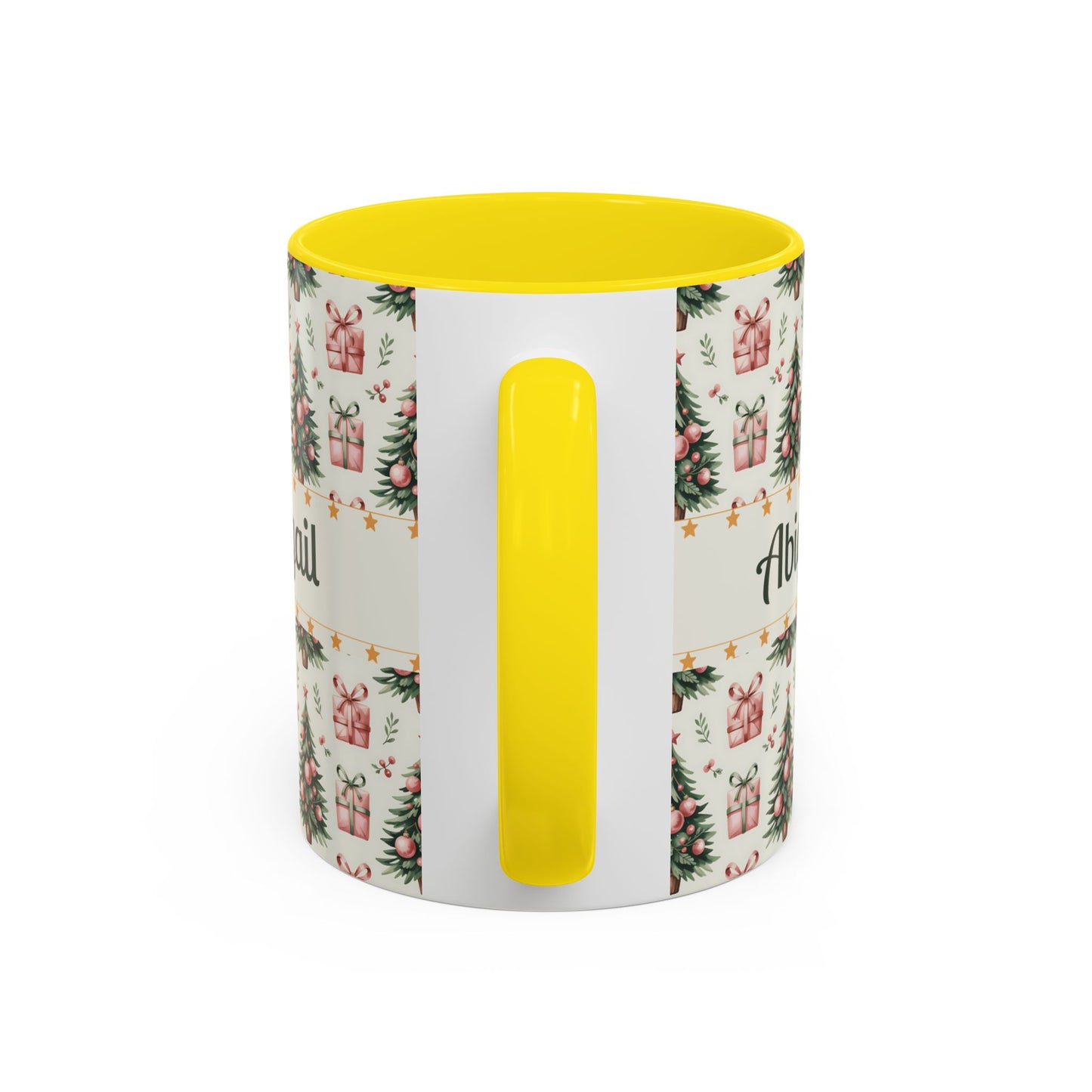 Personalized Christmas Accent Coffee Mug - Holiday Gift, Custom Name Mug, Festive Drinkware, Winter Celebrations, Home Decor