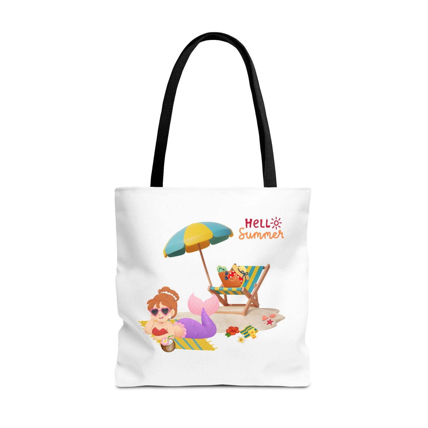 Mermaid lounging on a beach towel Tote Bag