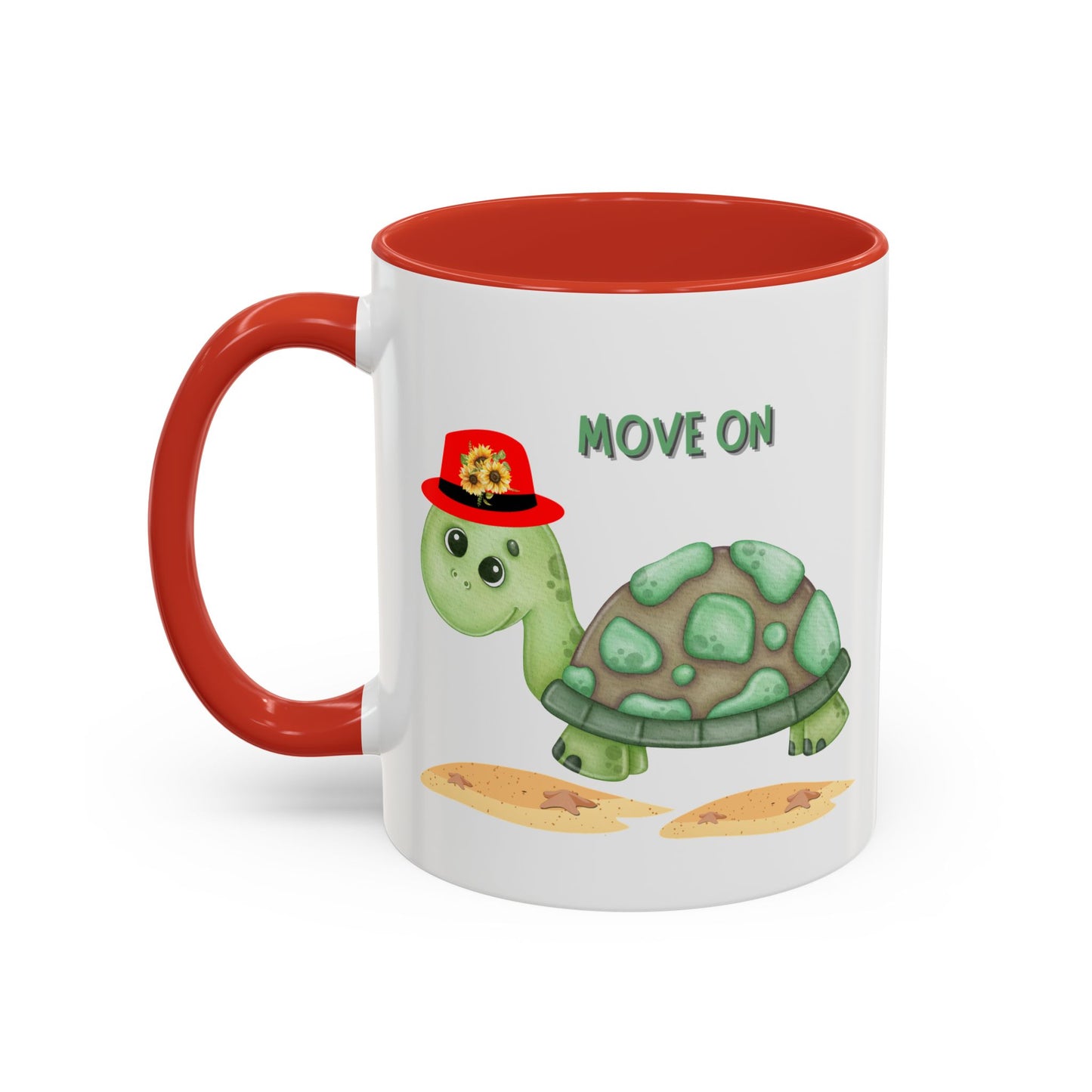 Turtle with a sunflower hat Coffee Mug