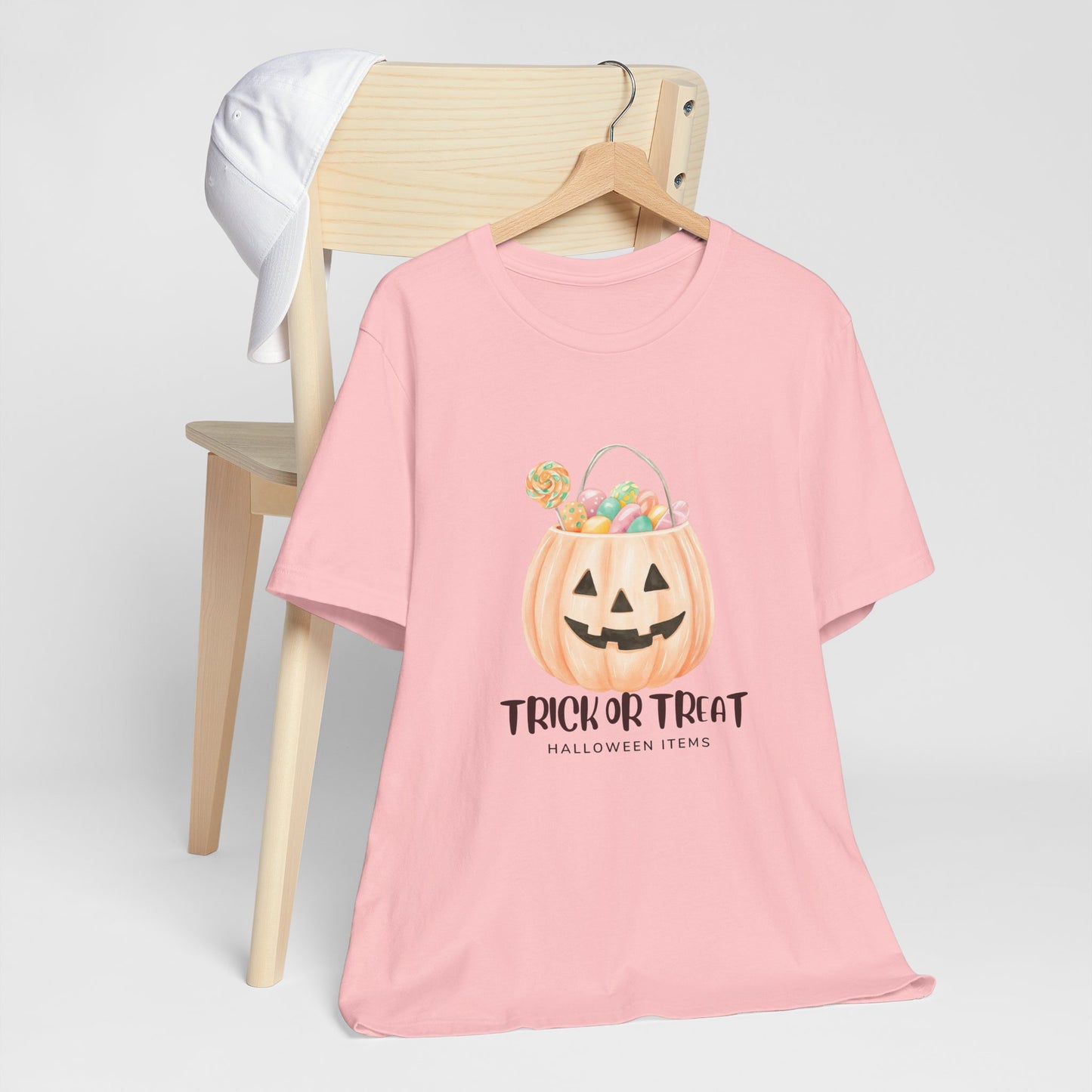 Halloween Trick or Treat T-Shirt, Unisex Graphic Tee, Fall Wardrobe Addition, Perfect for Halloween Parties, Spooky Season Wear