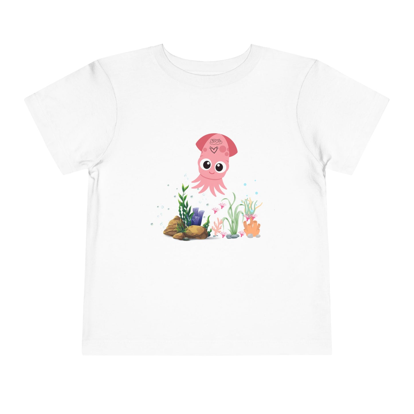 Adorable Pink Octopus Toddler Tee, Kids Beach Shirt, Summer Outfit, Birthday Gift, Animal Lover Top