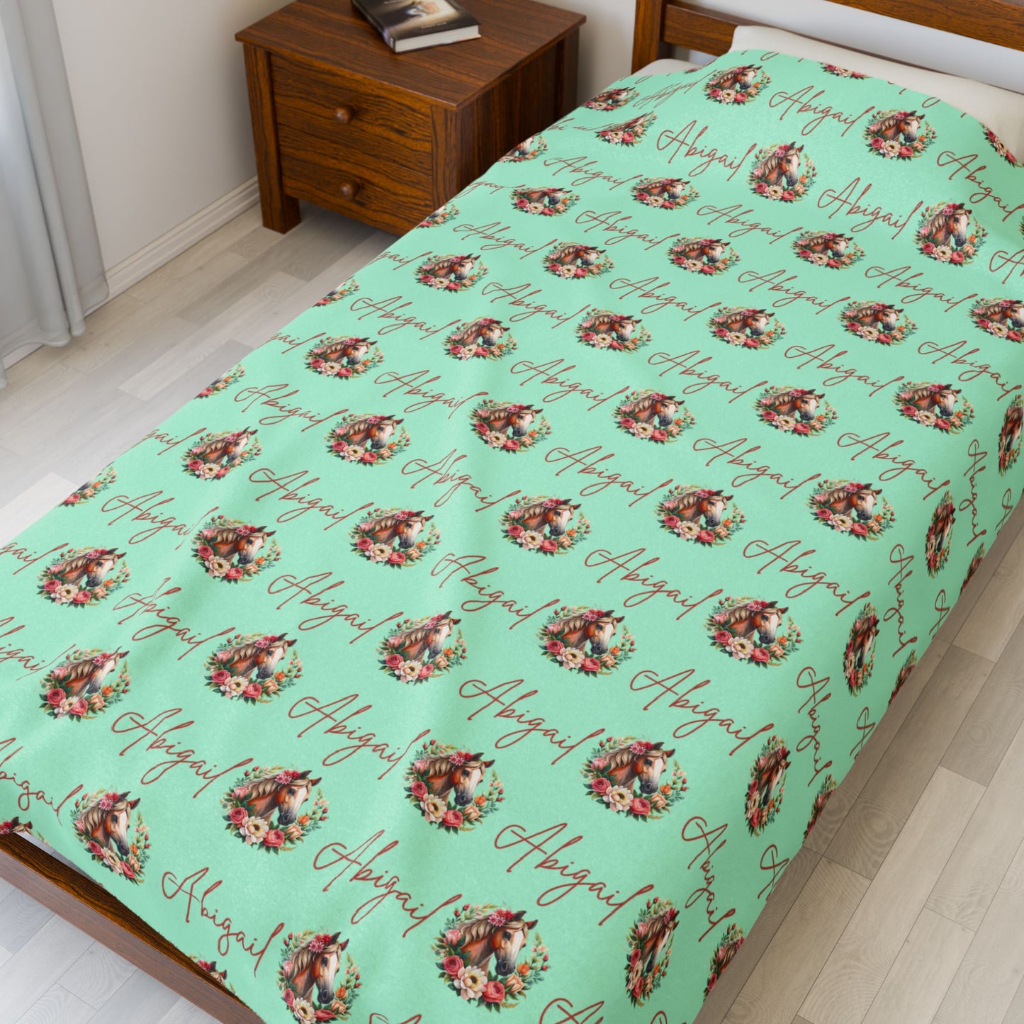 Cozy Floral Velveteen Blanket, Perfect Gift for Home Decor, Throw Blanket, Spring Decor, Birthday Gift, Cozy Nights