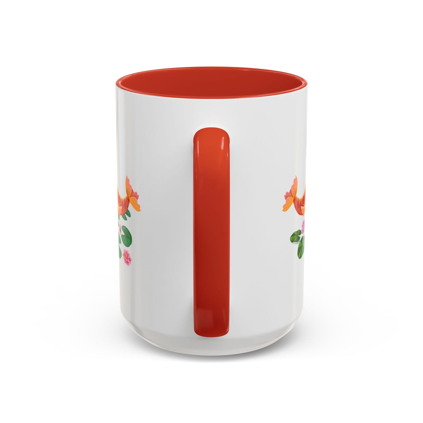 Golden koi fish with lotus flowers Coffee Mug