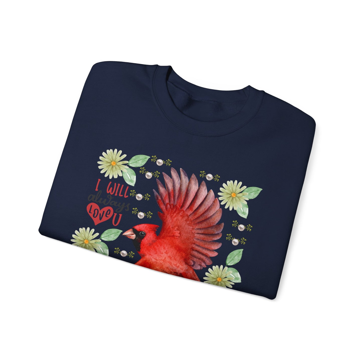 Colorful Cardinal Sweatshirt: Inspirational, Cozy Gift for Bird Lovers, Nature Enthusiasts, Eco-Friendly Apparel