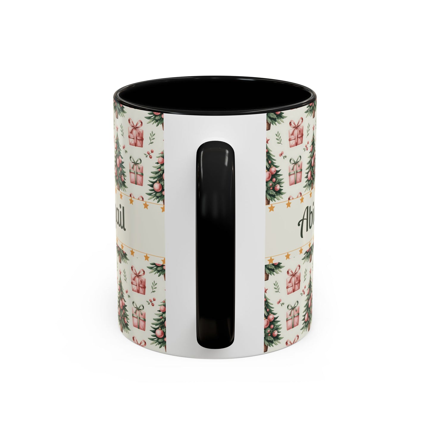 Personalized Christmas Accent Coffee Mug - Holiday Gift, Custom Name Mug, Festive Drinkware, Winter Celebrations, Home Decor