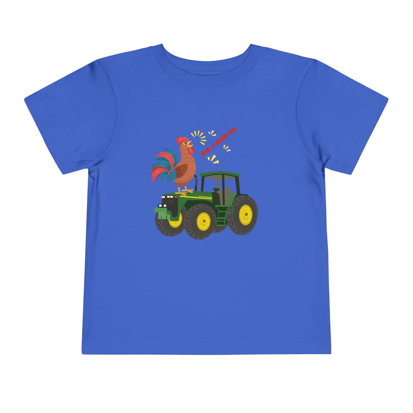 Rooster & Tractor Toddler Tee - Farm Animal Shirt, Cute Toddler Outfit, Birthday Gift, Kids Apparel, Farm Themed Clothing