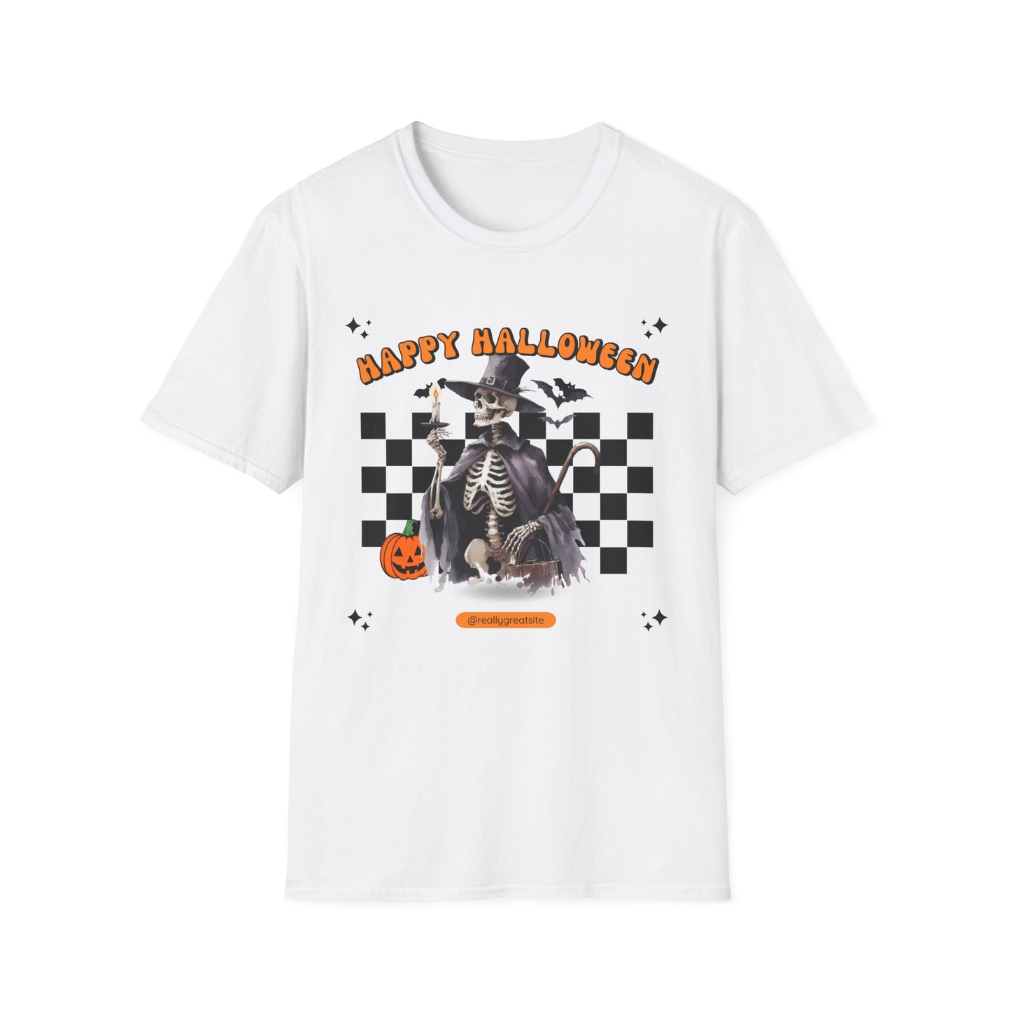 Halloween Skeleton Unisex T-Shirt, Spooky Tee, Cozy Halloween Apparel, Fall Fashion, Trick or Treat Wear, October Celebration Shirt