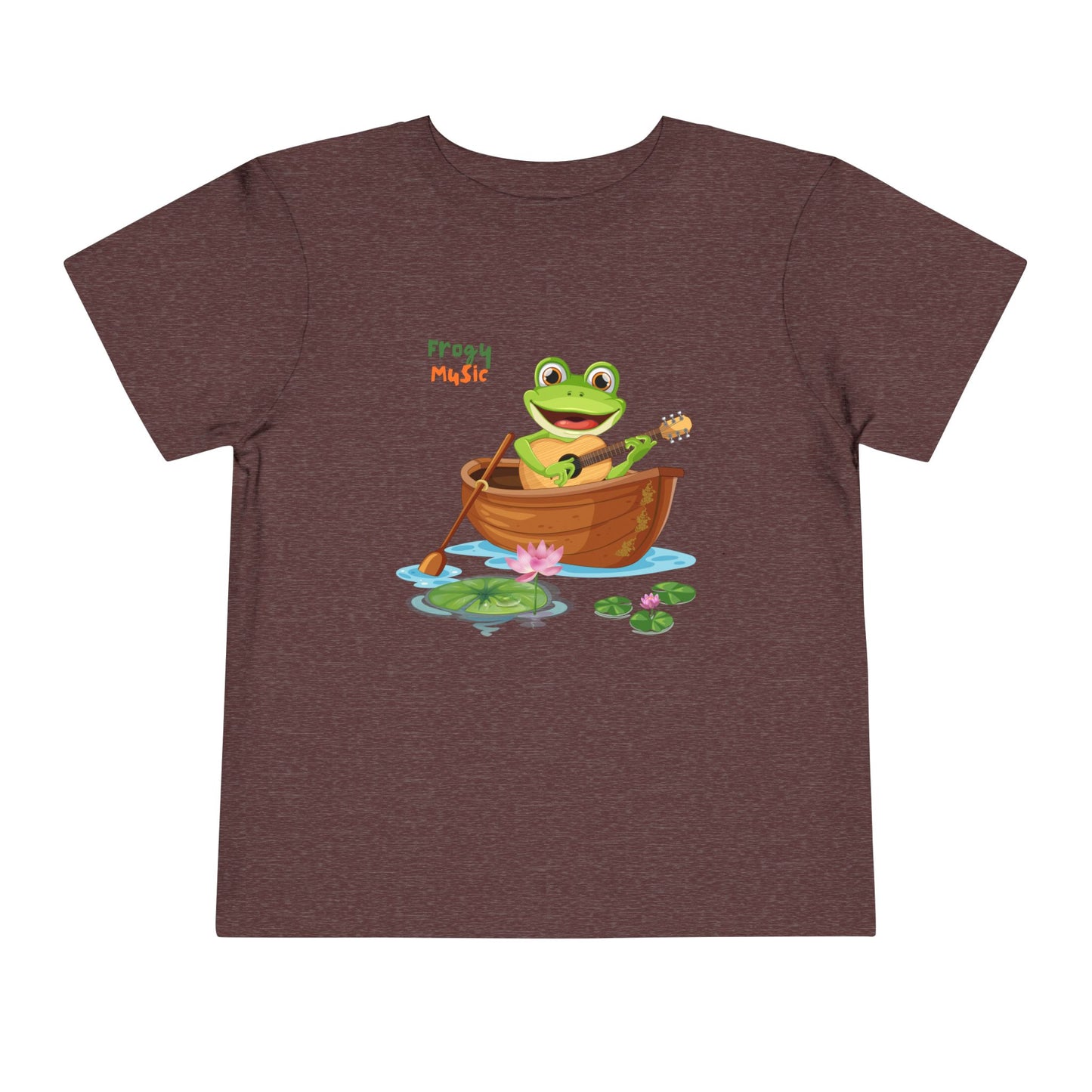 Musical Frog Toddler Tee, Cute Gift for Kids, Fun Summer Wear, Birthday Present, Playful Tee for Little Ones
