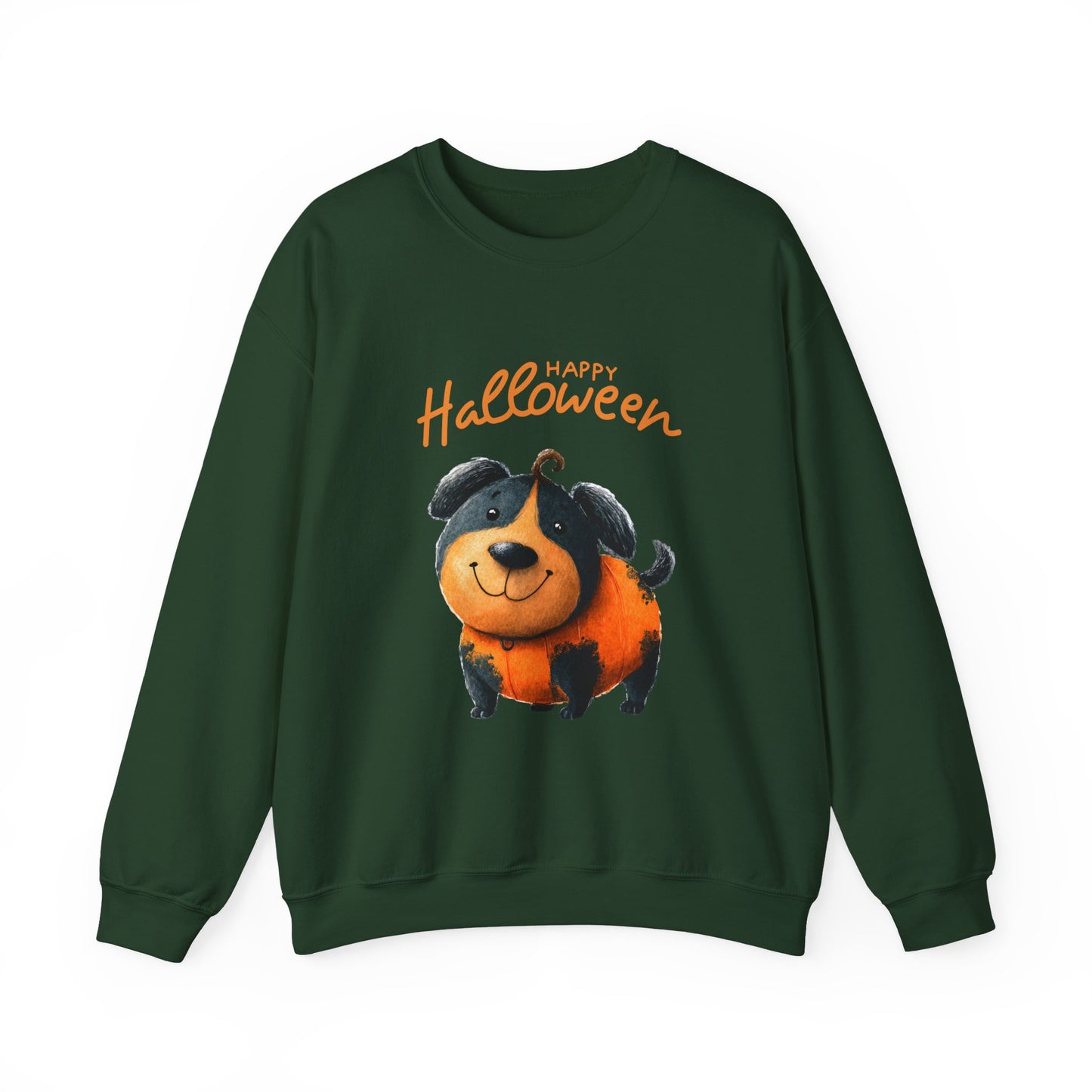 Halloween Dog Sweatshirt, Cozy Unisex Crewneck for Fall, Pet Lovers Gift, October Celebration Apparel, Cute Halloween Top