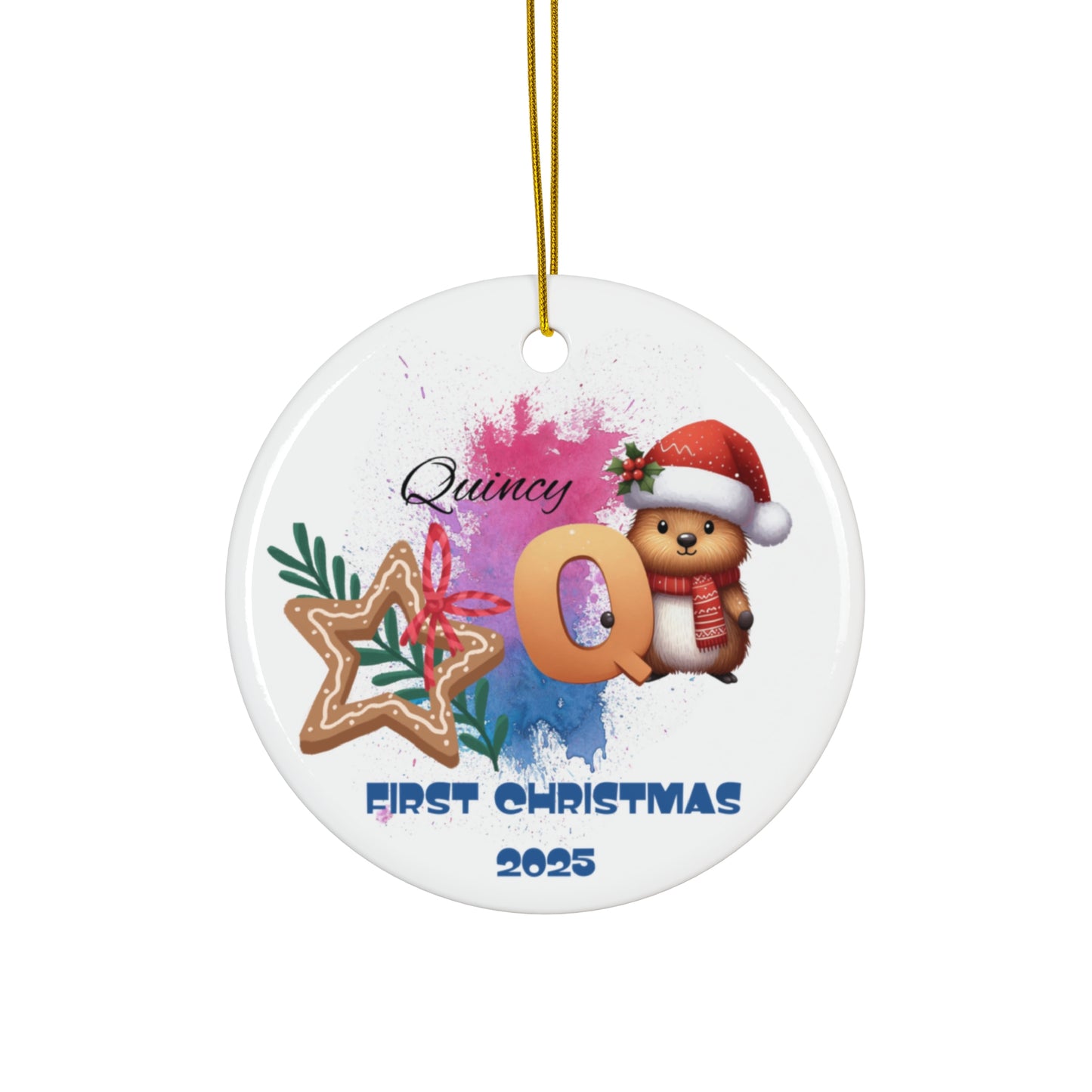Personalized Christmas Ornament, Custom Holiday Decor, First Christmas 2025, Baby's First Christmas, Unique Keepsake Decoration