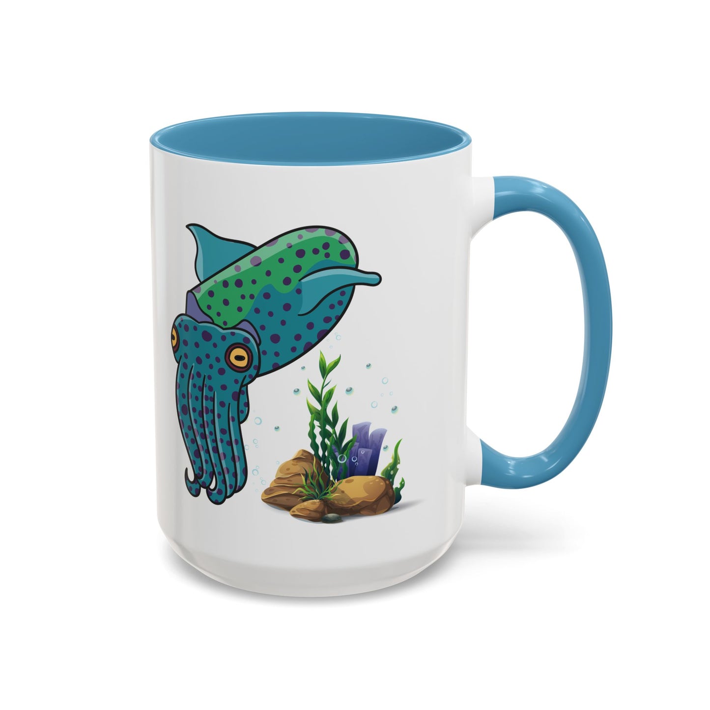 Cute with marine habitat coral and bubbles Coffee Mug