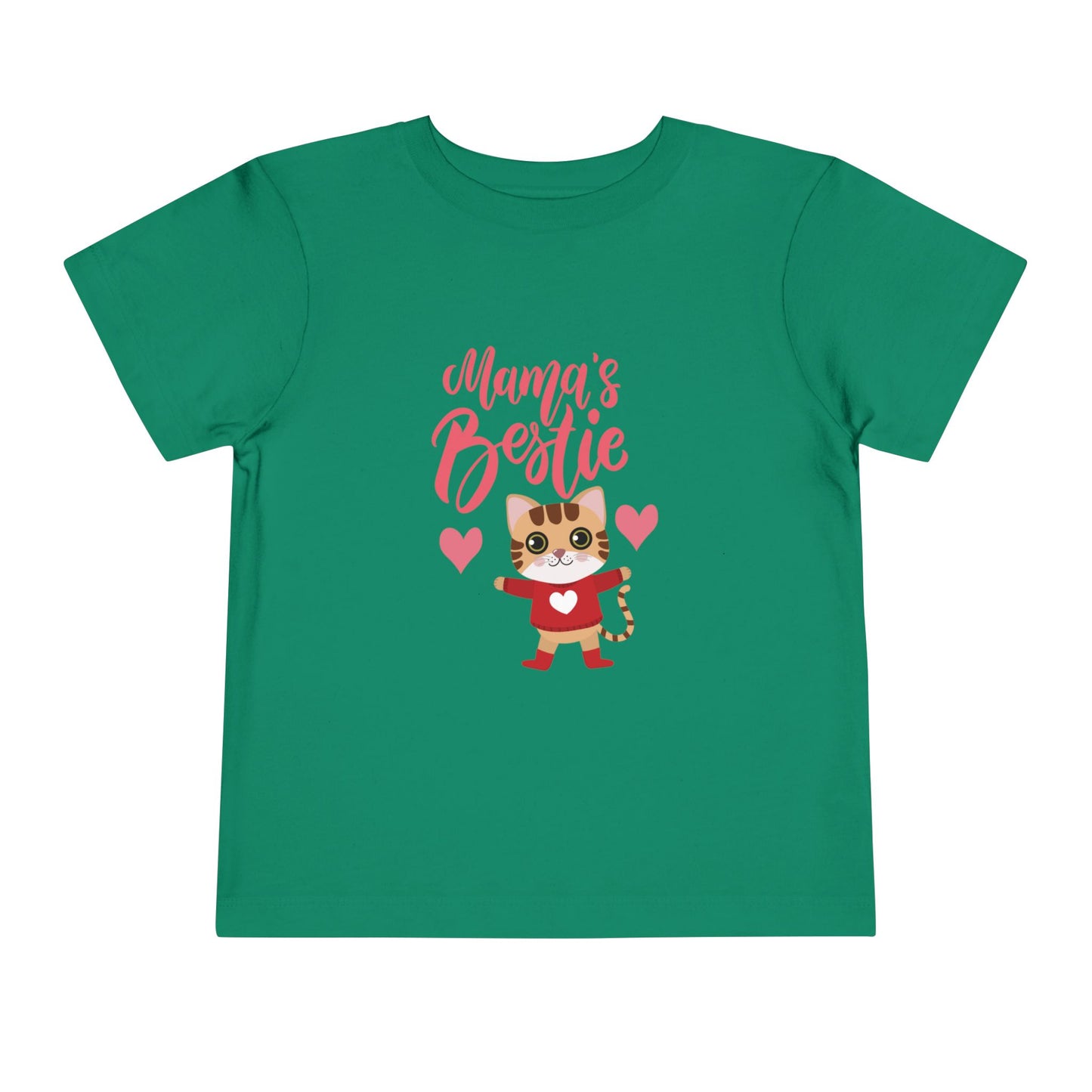 Mama's Bestie Toddler Tee | Cute Cat Graphic Tee, Kids T-Shirt, Birthday Gift, Animal Lover Shirt, Toddler Apparel