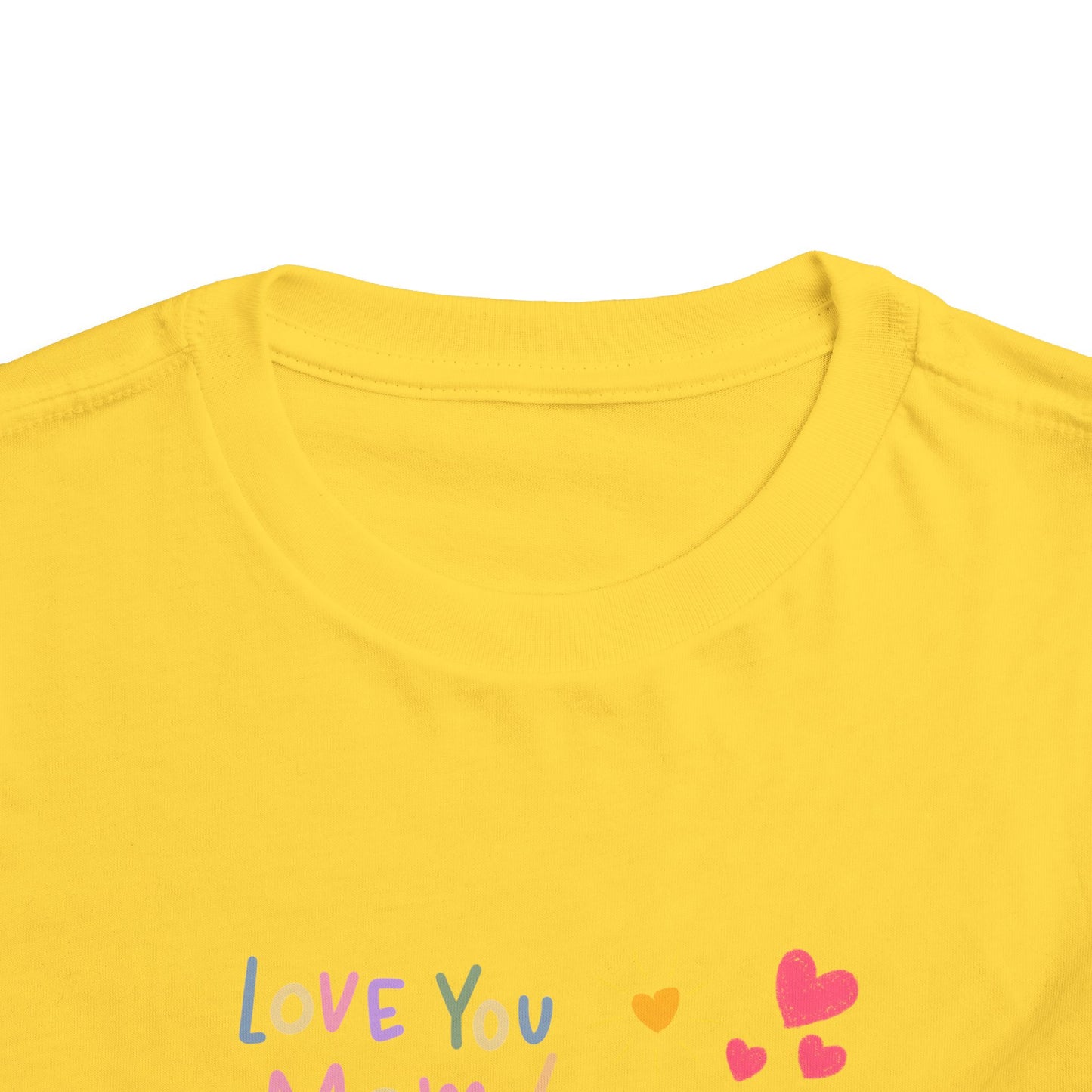Cute Cat 'Love You Mom' Toddler Tee, Perfect Gift for Mother's Day, Birthday, Playdates, Casual Wear, Cute Kids' Apparel