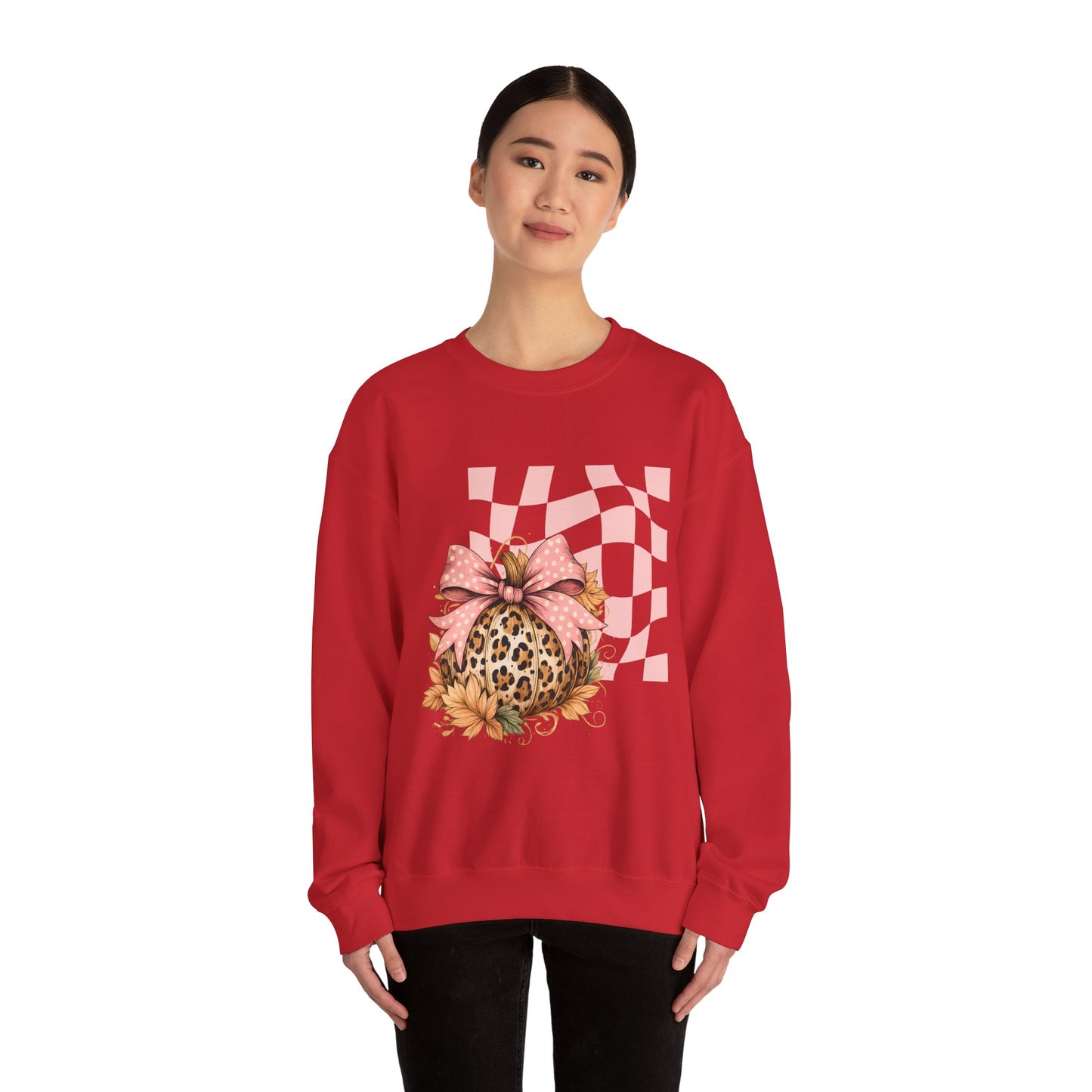 Stylish Leopard Print Crewneck Sweatshirt, Fashionable Outfit, Comfortable Layering, Perfect for Spring, Casual Wear, Gift for Her