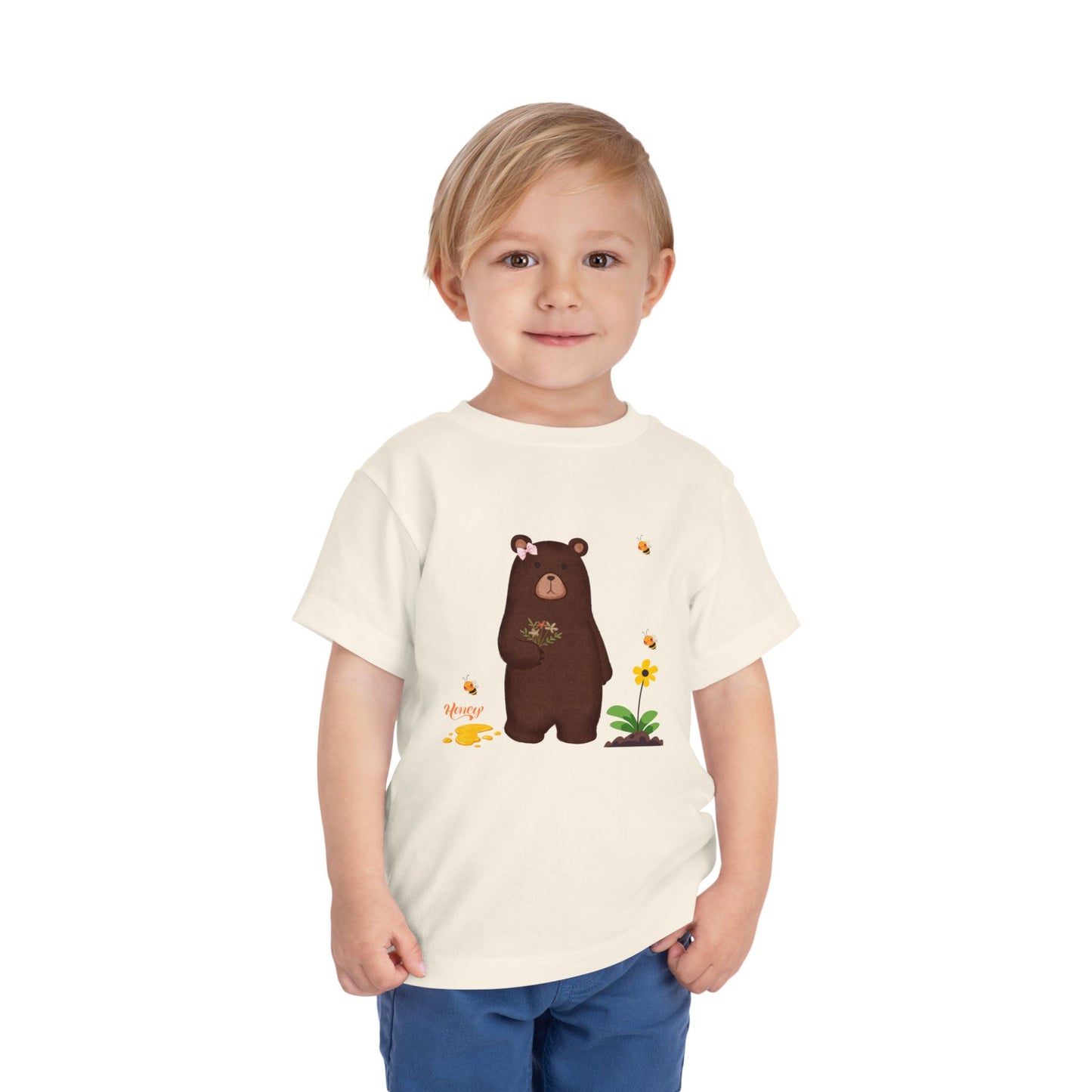 Adorable Bear Toddler Tee, Cute Animal Shirt, Gift for Kids, Birthday Party Outfit, Nature Lover's Apparel