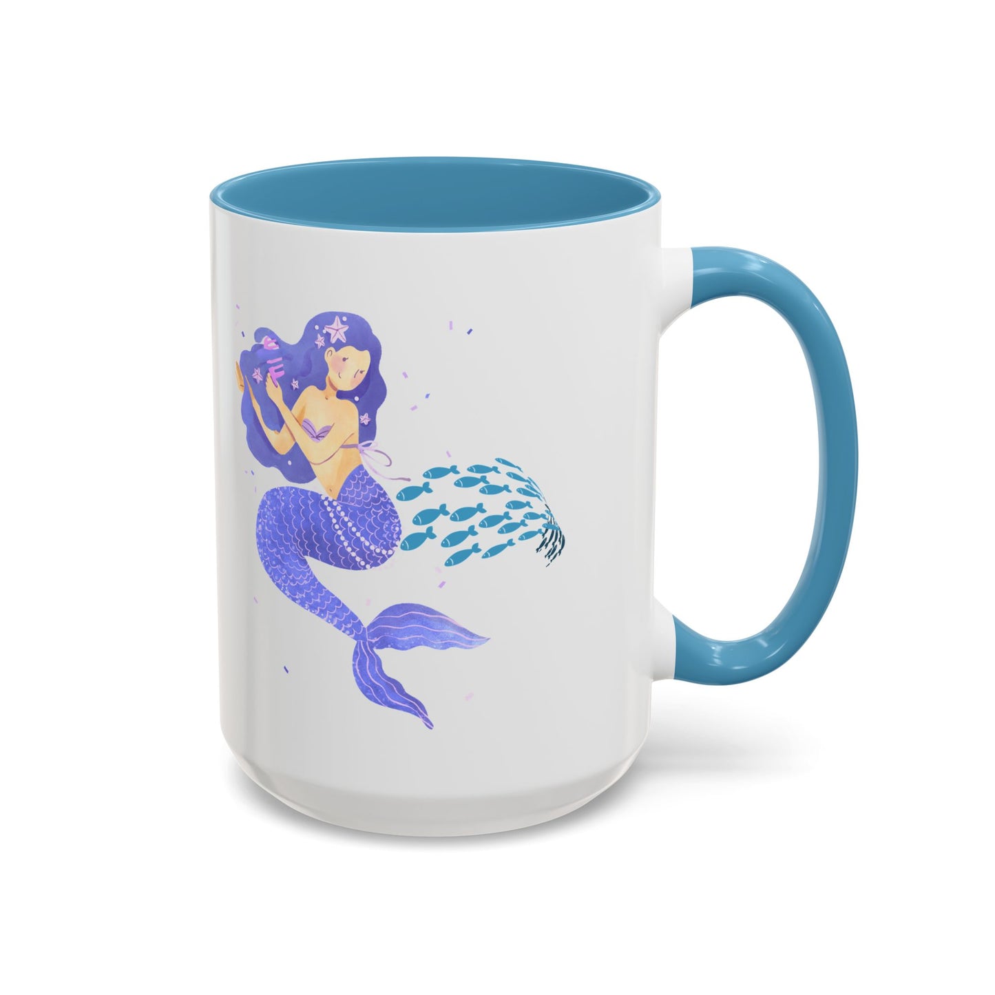 The mermaid and her school fish Coffee Mug