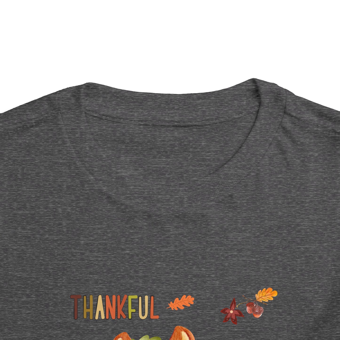 Toddler Short Sleeve Tee - Thankful Squirrel Design, Kids Fall T-Shirt, Thanksgiving Gift, Cute Toddler Apparel, Autumn Outfit