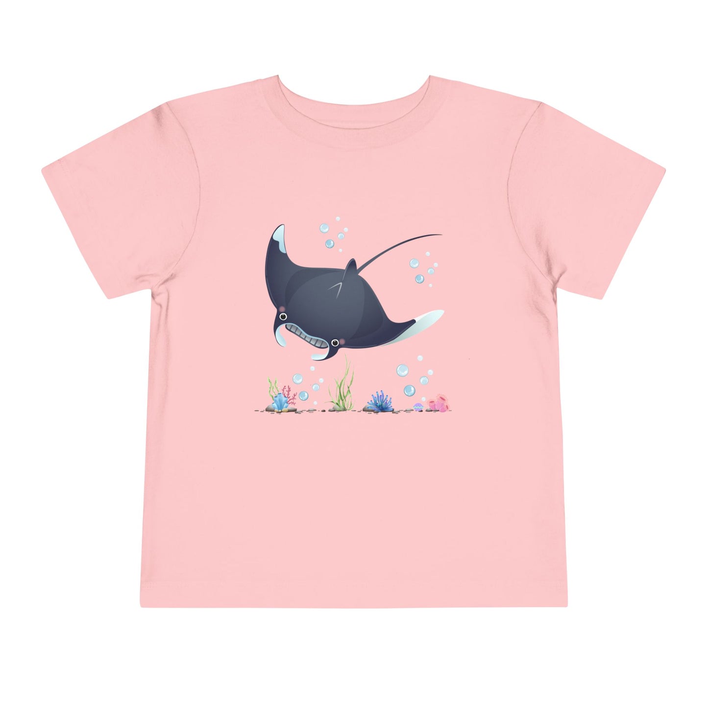 Cute Manta Ray Toddler Tee, Toddler Shirt, Ocean Theme T-Shirt, Kids Summer Apparel, Beach Gift, Playtime Tee