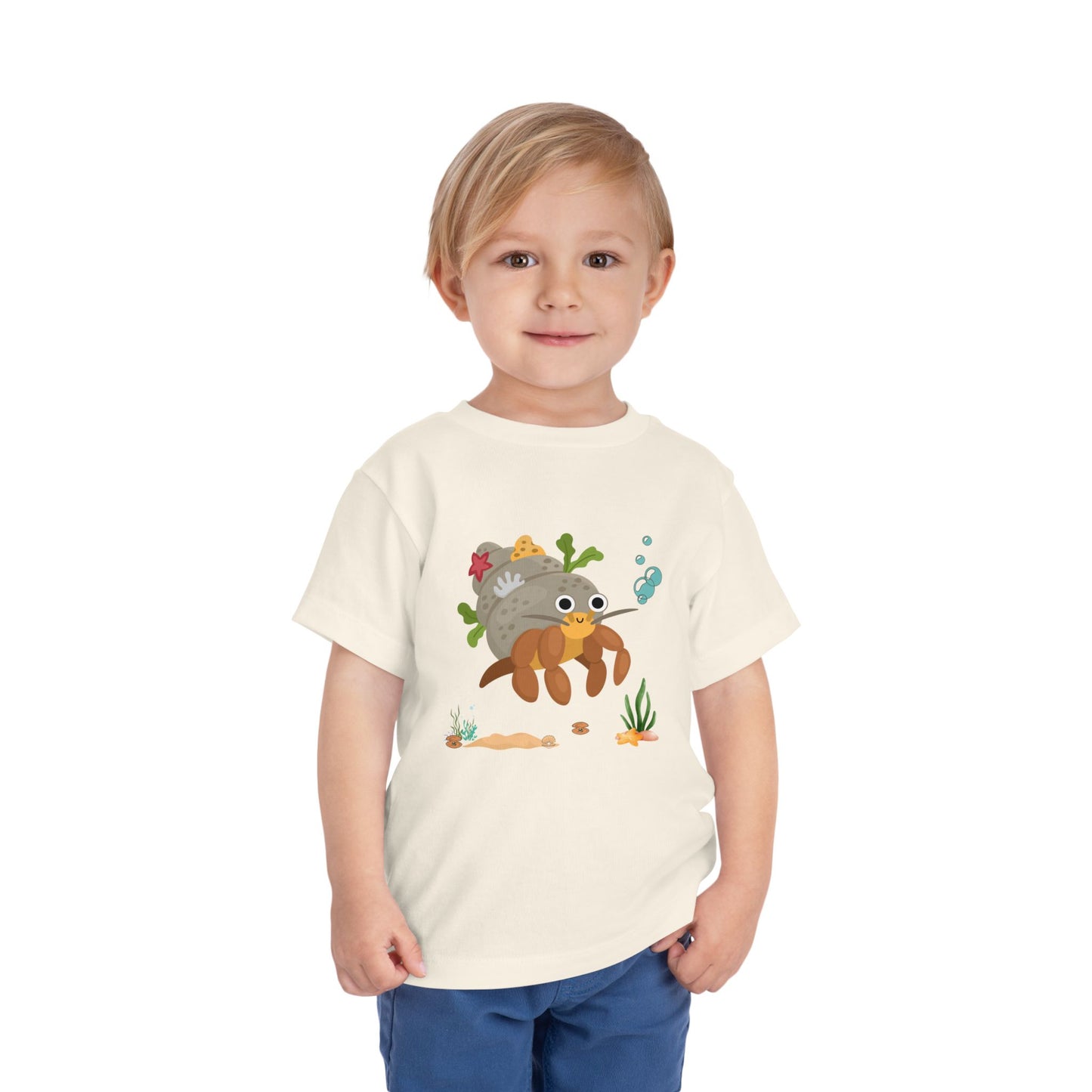 Cute Ocean-Themed Toddler Tee, Cartoon Crab Tee, Summer Playwear, Beach Outfit, Kids Gift, Toddler Beach Shirt