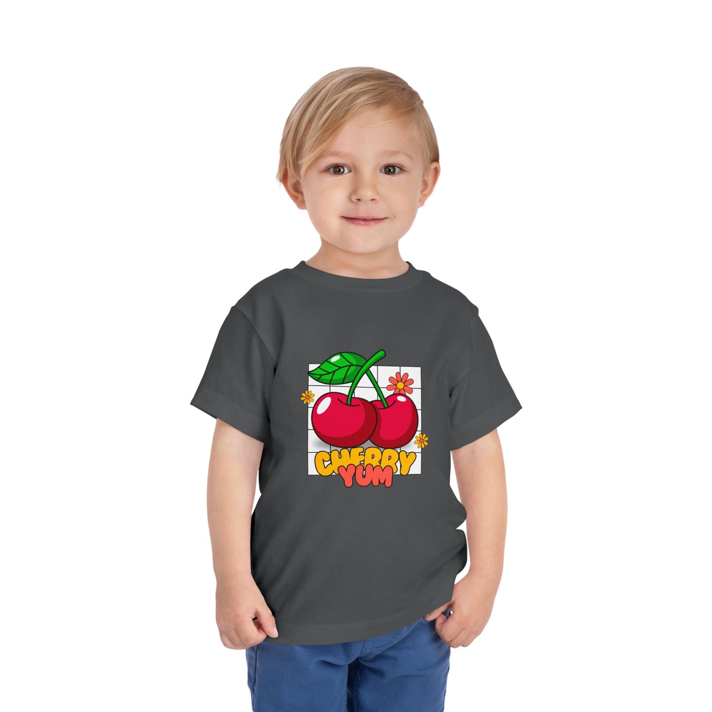 Cute Cherry Toddler Tee - Fun Summer T-Shirt for Kids, Birthday Gift, Playtime Shirt, Cherry Yum Design, Toddler Apparel, Cute Kids Clothing