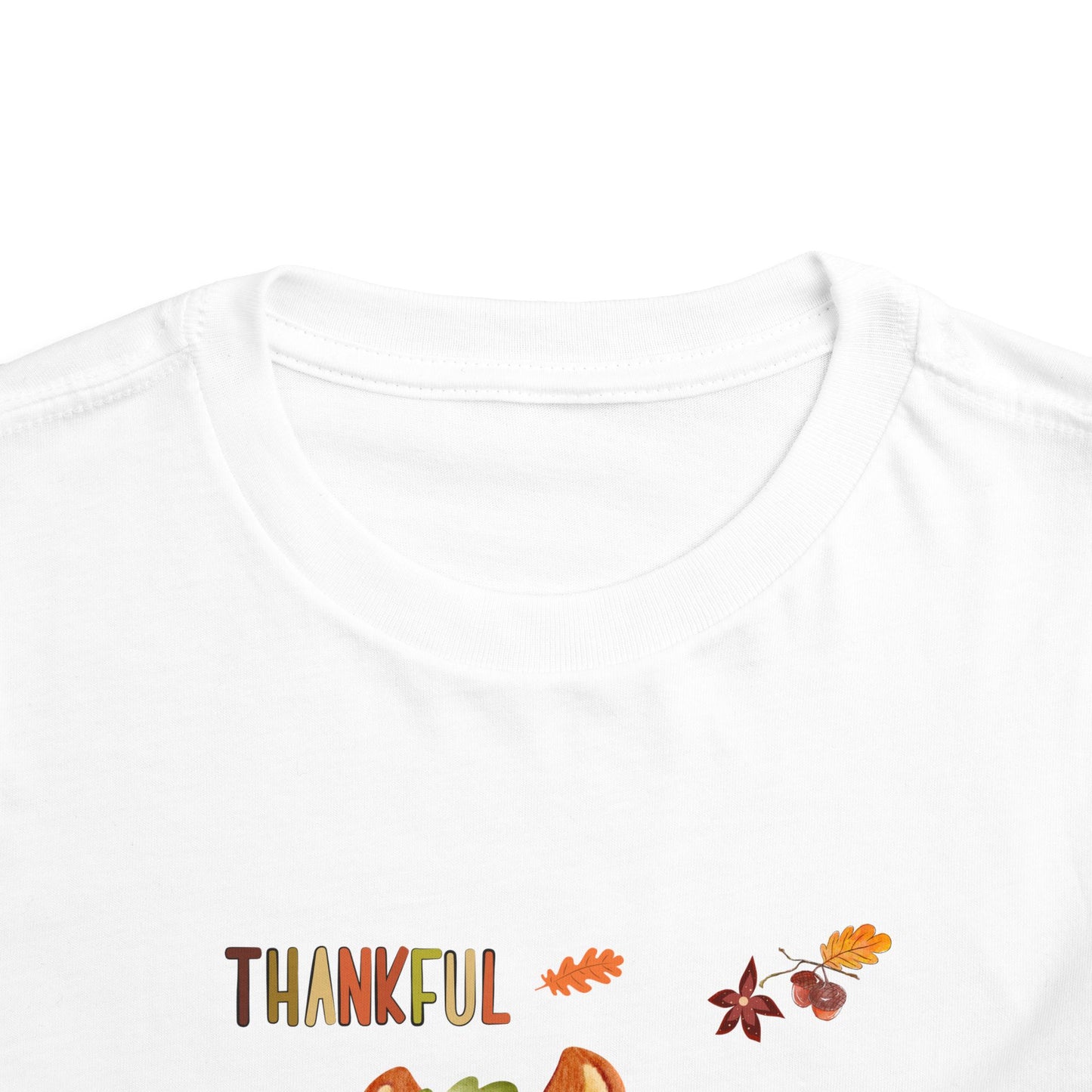Toddler Short Sleeve Tee - Thankful Squirrel Design, Kids Fall T-Shirt, Thanksgiving Gift, Cute Toddler Apparel, Autumn Outfit