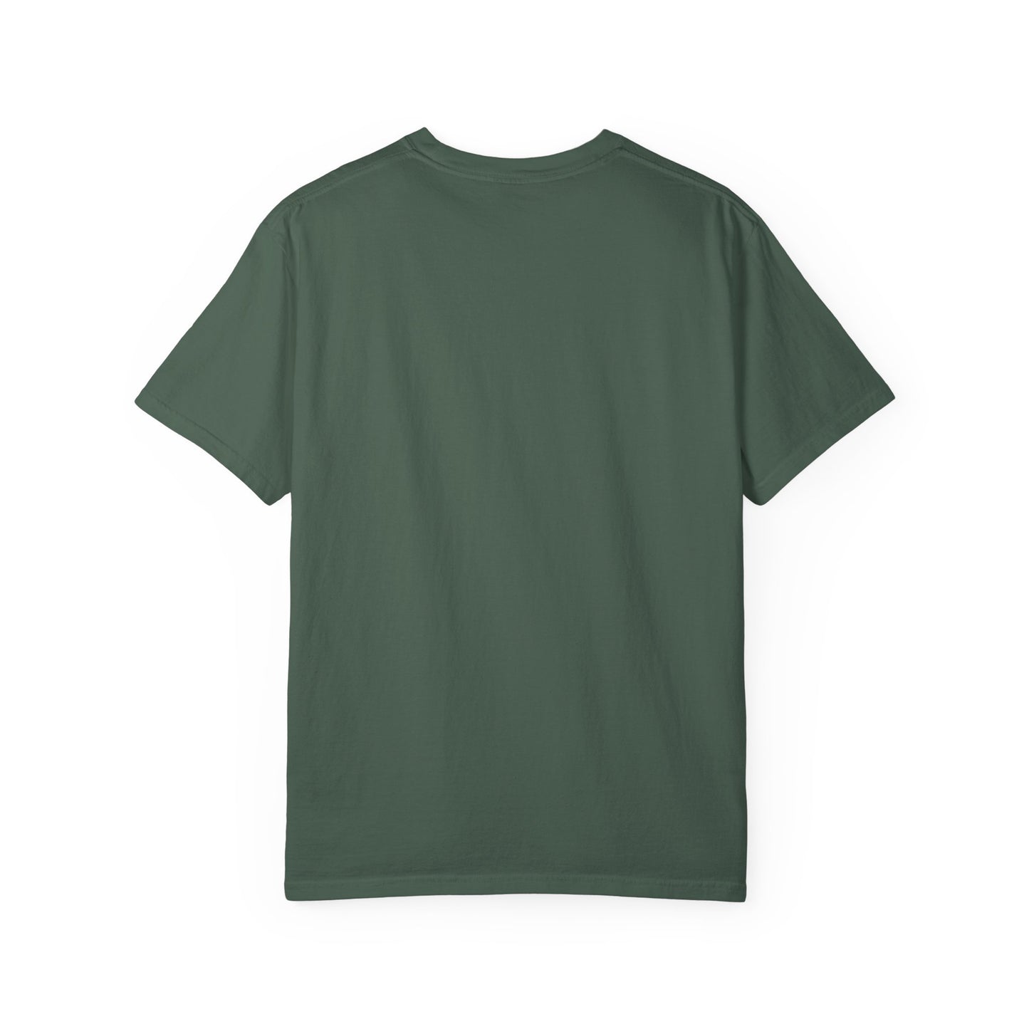 Green fish with bubbles and aquatic plants Unisex Garment-Dyed T-shirt