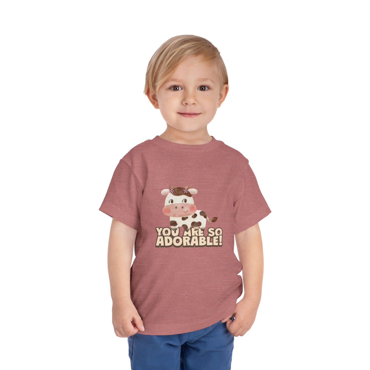 Adorable Cow Toddler Tee, Cute Toddler Shirt, Kids Gift, Baby Birthday Tee, Nursery Outfit, you’re so adorable shirt