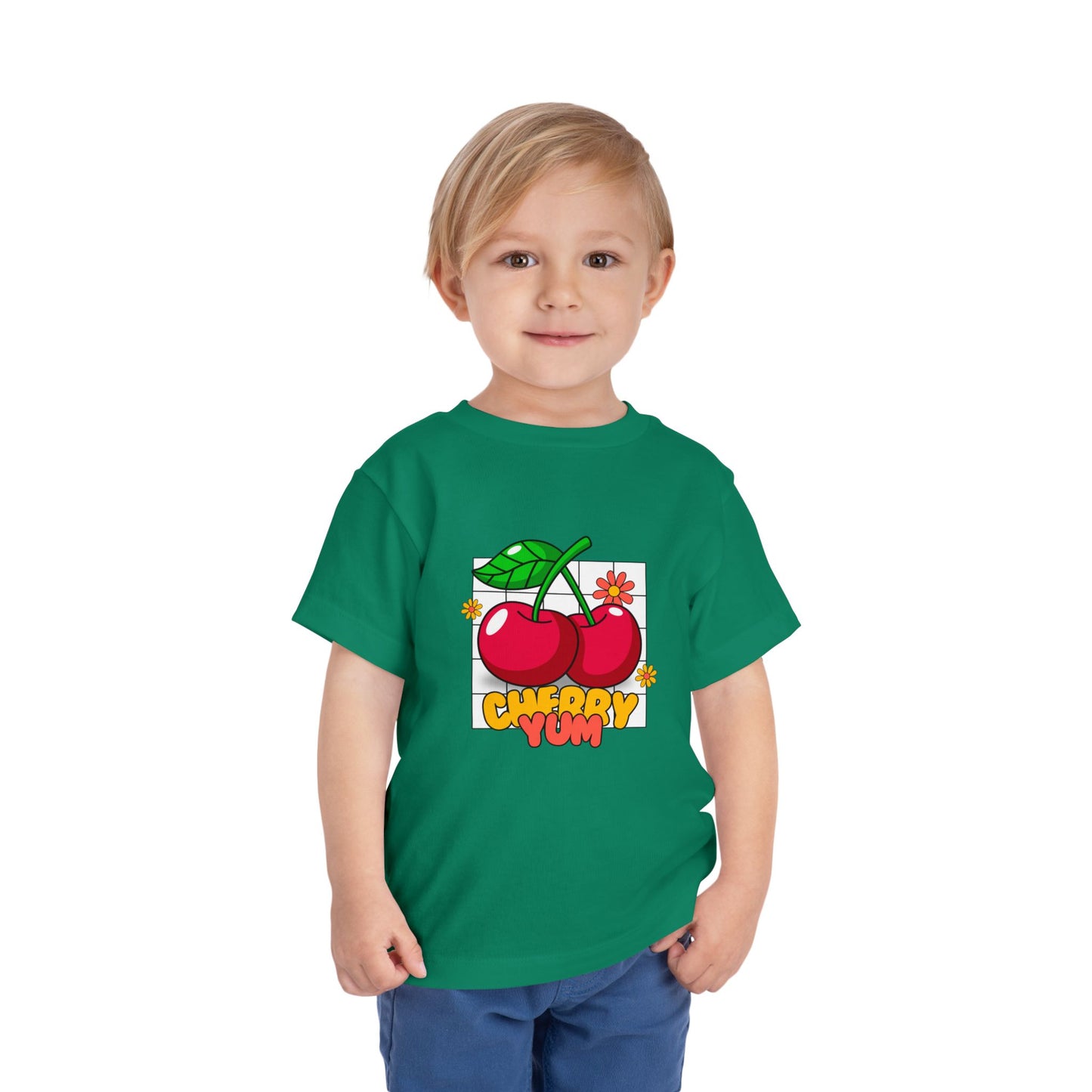 Cute Cherry Toddler Tee - Fun Summer T-Shirt for Kids, Birthday Gift, Playtime Shirt, Cherry Yum Design, Toddler Apparel, Cute Kids Clothing