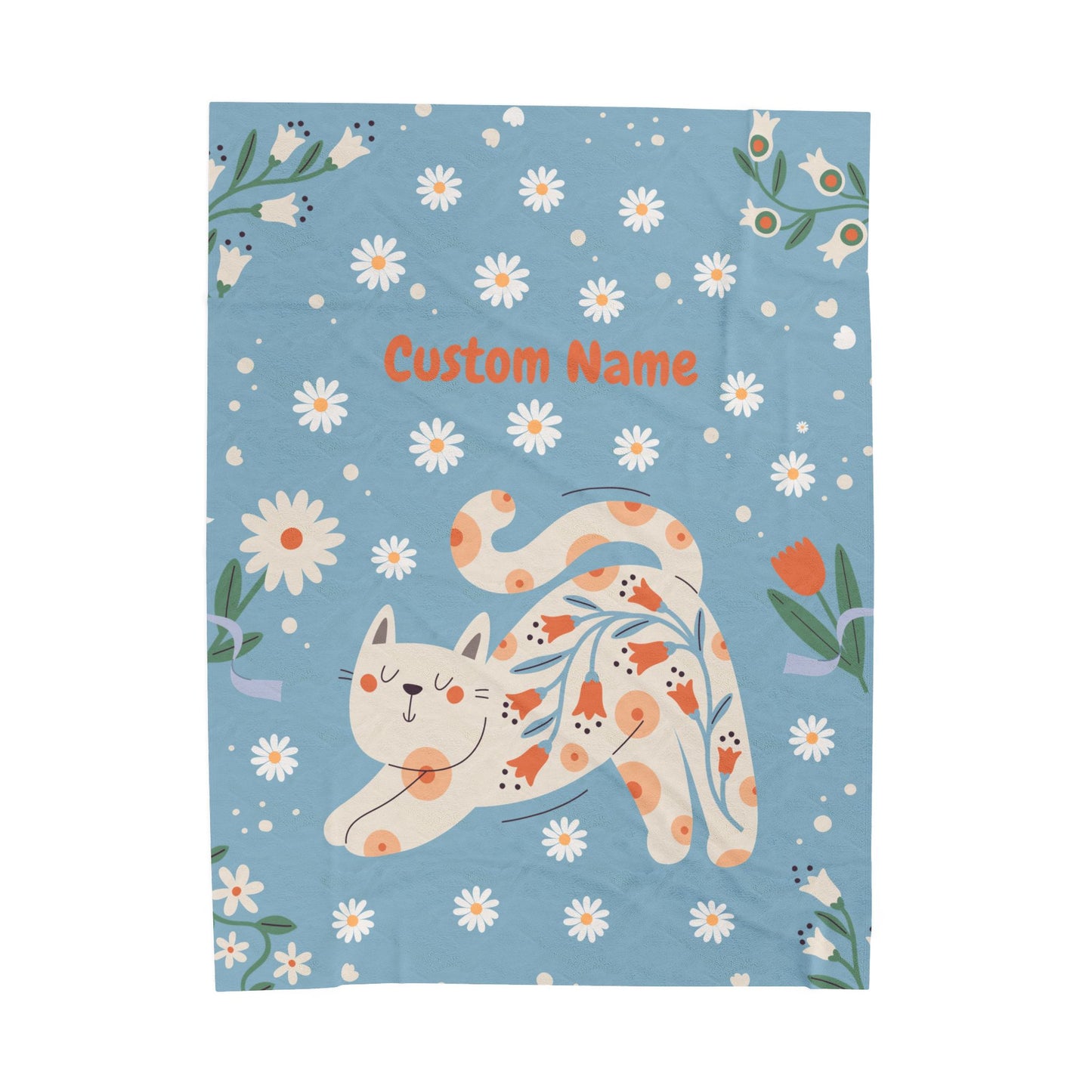 Custom Cat Plush Blanket, Cozy Throw for Pet Lovers, Gift for Animal Lovers, Personalized Home Decor, Warm Snuggle Blanket