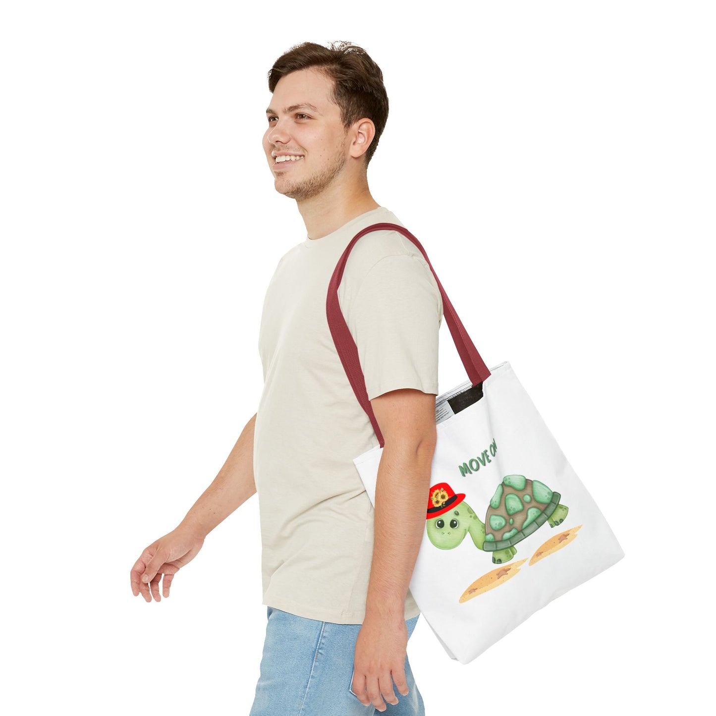 Turtle with a sunflower hat Tote Bag
