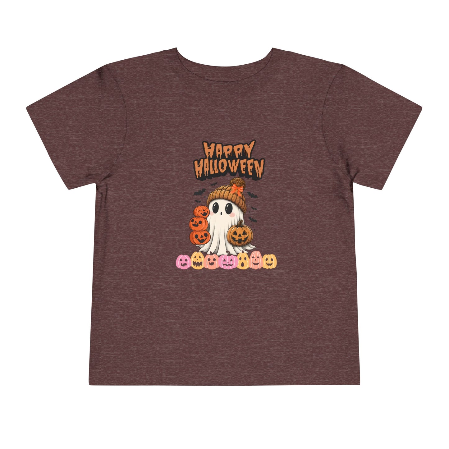Happy Halloween Toddler Tee, Cute Halloween Shirt, Kids Party Outfit, Trick or Treat Apparel, Fun Ghost Design Toddler T-Shirt