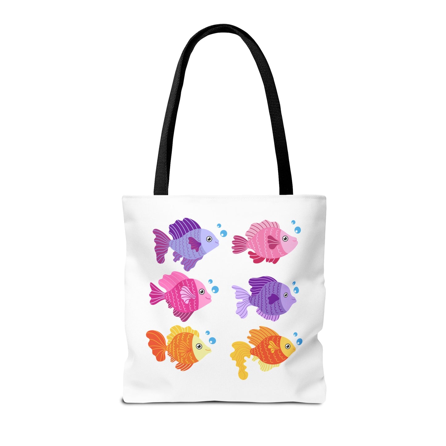 Six fish with cartoonish bubbles Tote Bag