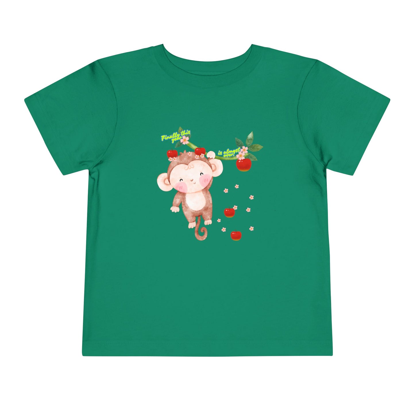 Cute Monkey Strawberry Toddler Tee, Adorable Kids Shirt, Baby Gift, Summer Outfit, Birthday Gift, Playtime Apparel