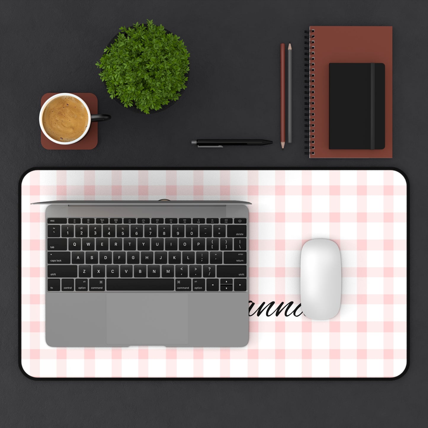 Personalized Cute Desk Mat with Bear Design, Custom Name Desk Pad, Office Decor, Gift for Students, Home Office Accessories