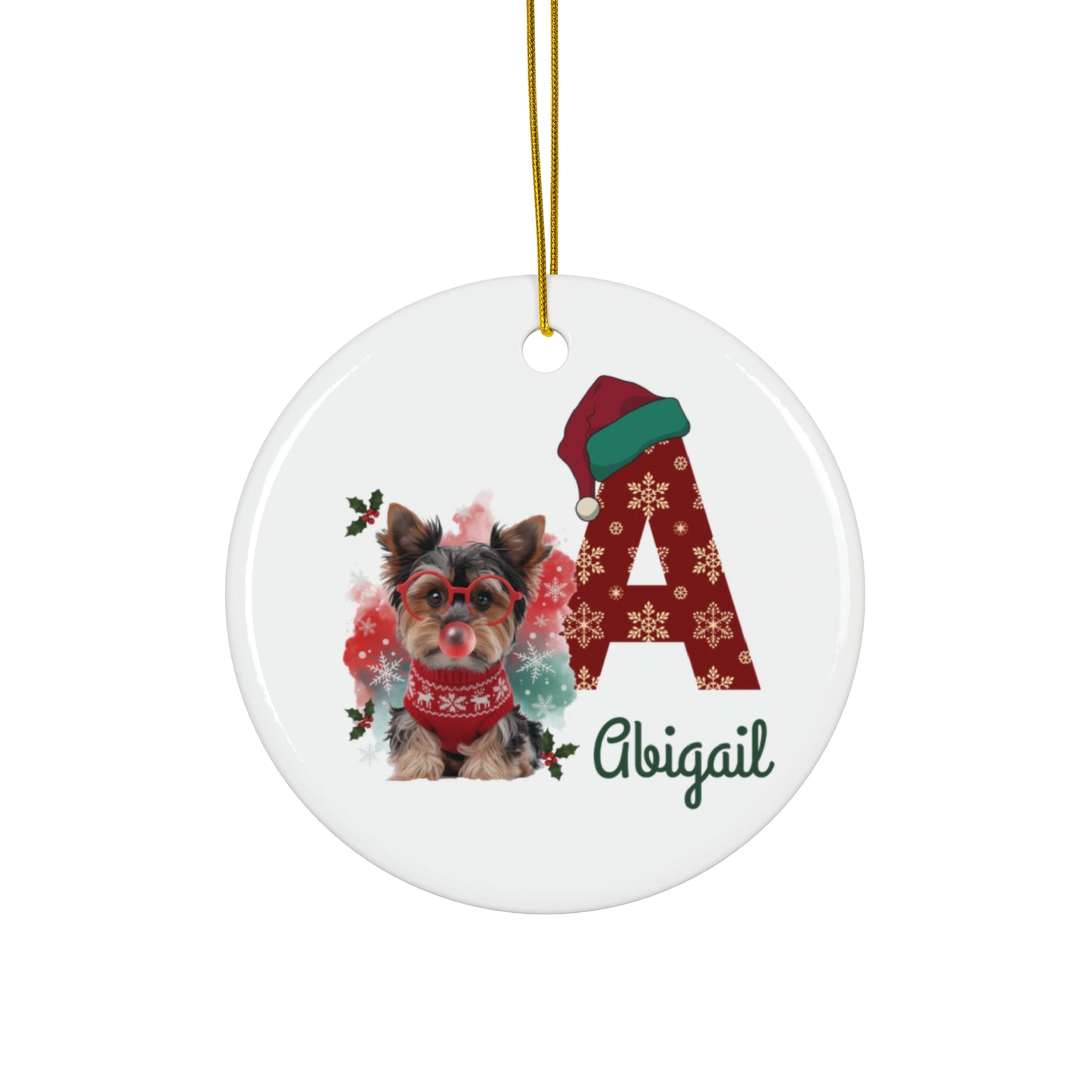 Personalized Dog Christmas Ornament, Custom Pet Decor, Holiday Gift, Dog Lover's Keepsake, Unique Tree Decoration, Winter Holiday Decor