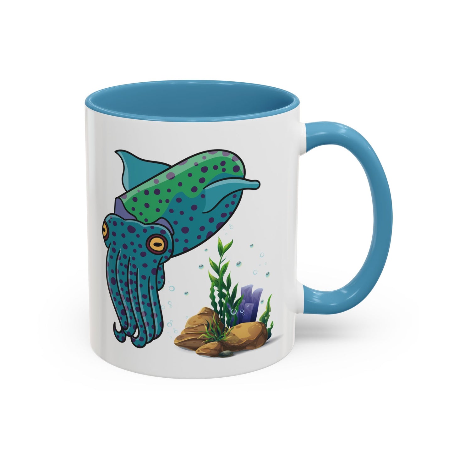 Cute with marine habitat coral and bubbles Coffee Mug