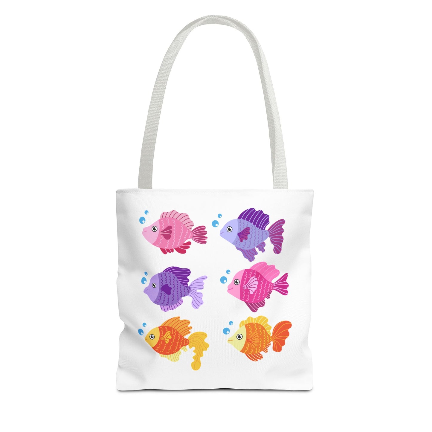 Six fish with cartoonish bubbles Tote Bag