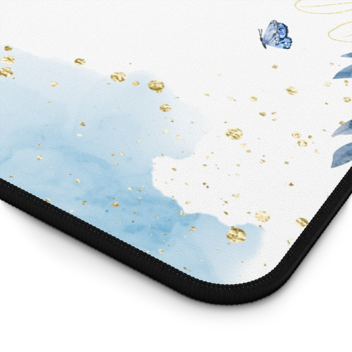 Personalized Desk Mat with Elegant Floral Design, Custom Mouse Pad, Office Decor, Gift for Her, Home Office Accessory