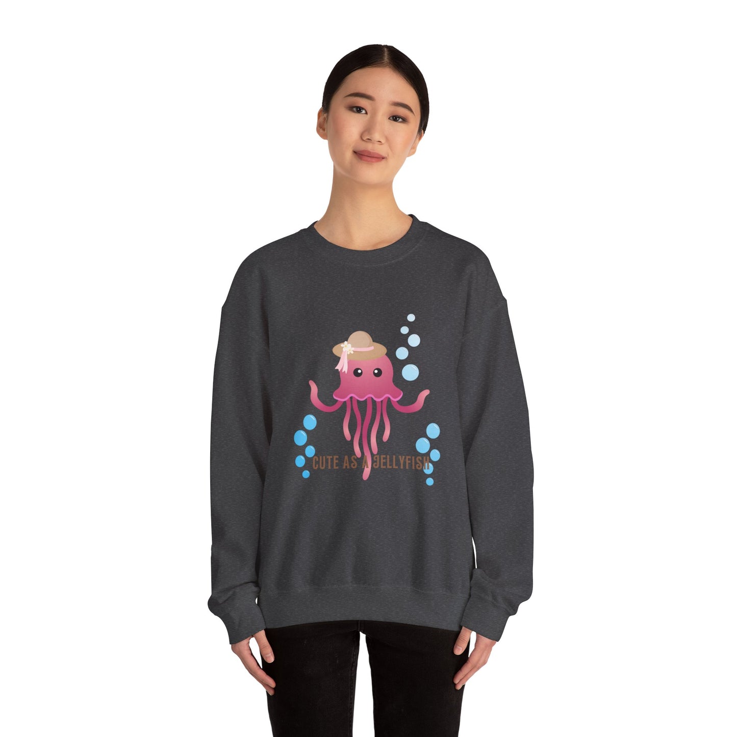 Cute Jellyfish Sweatshirt for Cozy Vibes, Unisex Crewneck, Gift for Ocean Lovers, Fun Casual Wear, Beach Day Outfit, Comfortable Style