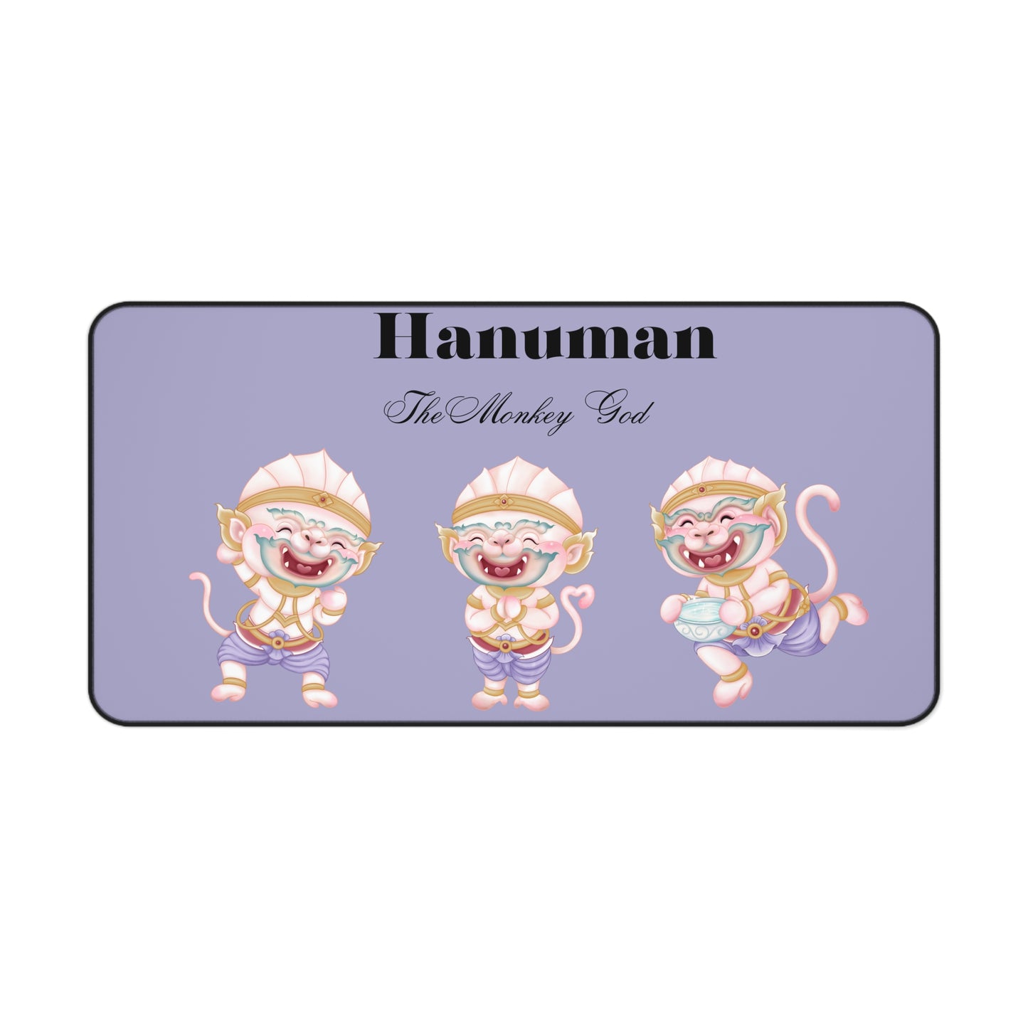 Hanuman Desk Mat - Hindu Mythology Themed Office Decor, Computer Mouse Pad, Gift for Animators, Cute Workspace Accessories
