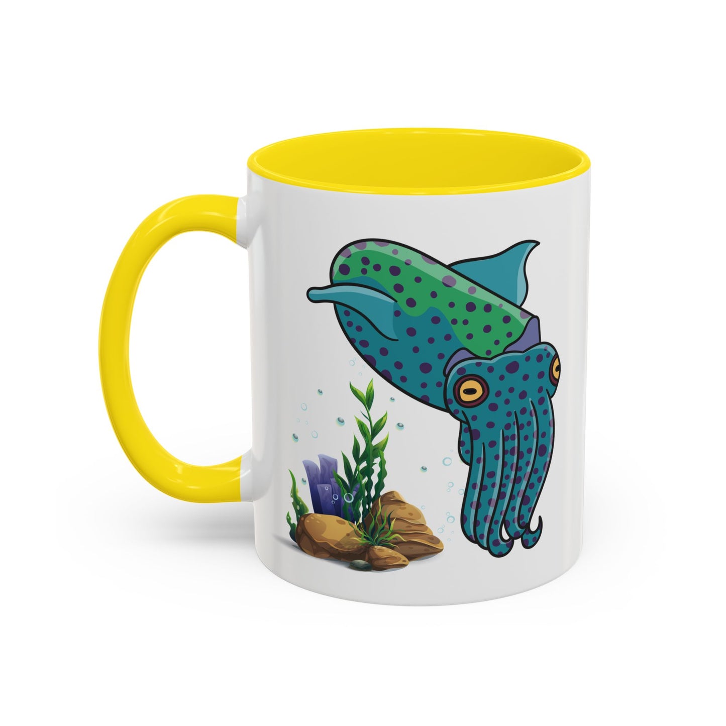Cute with marine habitat coral and bubbles Coffee Mug