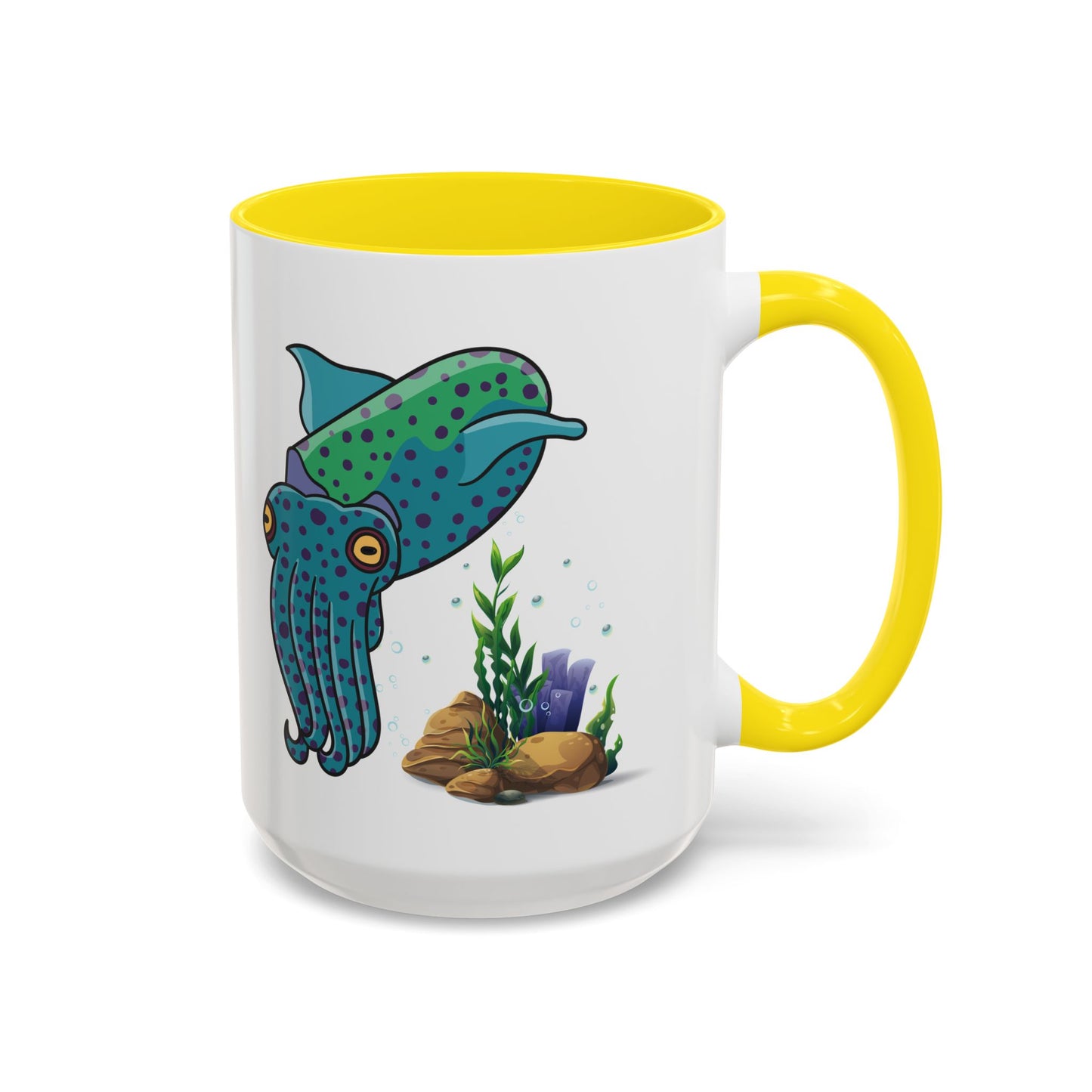 Cute with marine habitat coral and bubbles Coffee Mug