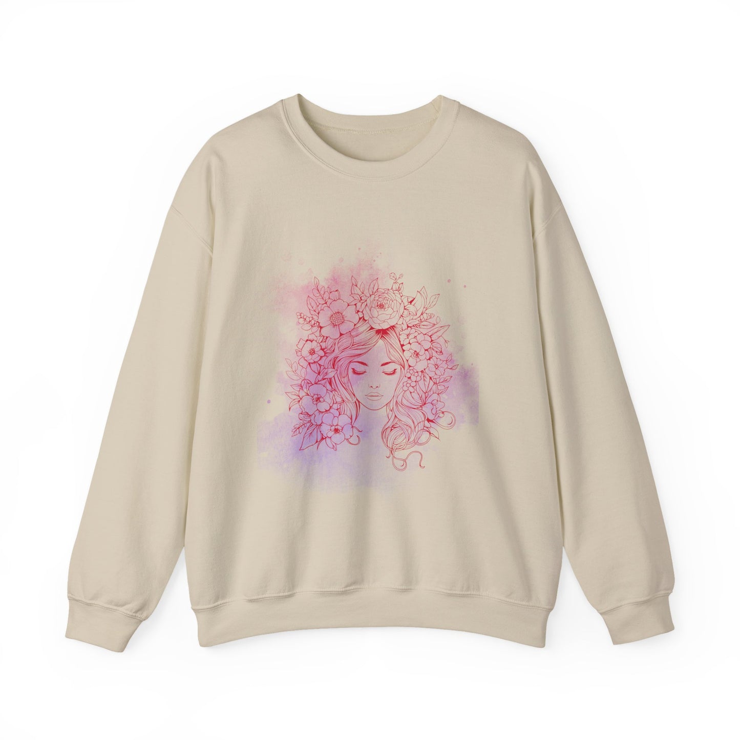 Floral Dreamer Crewneck Sweatshirt | Unisex Cozy Top, Stylish Gift, Fall Fashion, Floral Art, Everyday Comfort