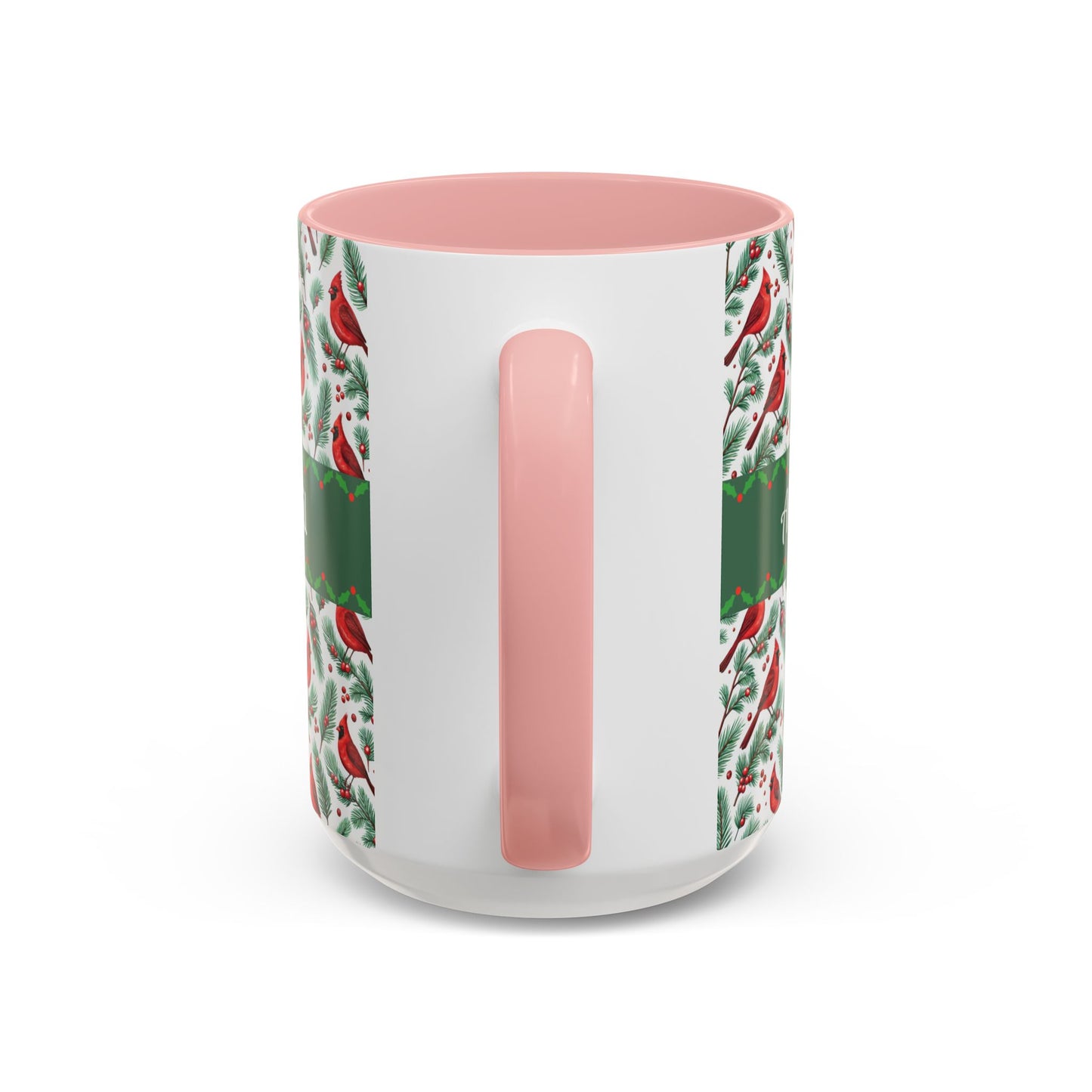 Personalized Holiday Coffee Mug, Festive Cardinal Mug, Custom Name Mug, Christmas Gift, Winter Decor, Drinkware