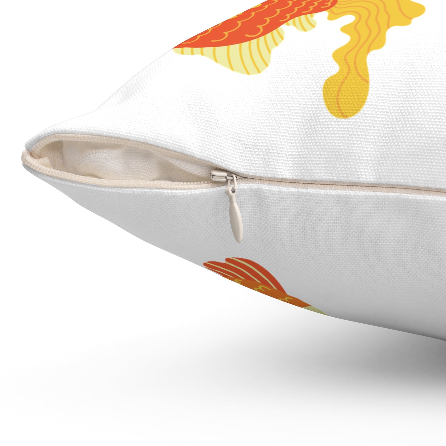 Six fish with cartoonish bubbles Spun Polyester Square Pillow